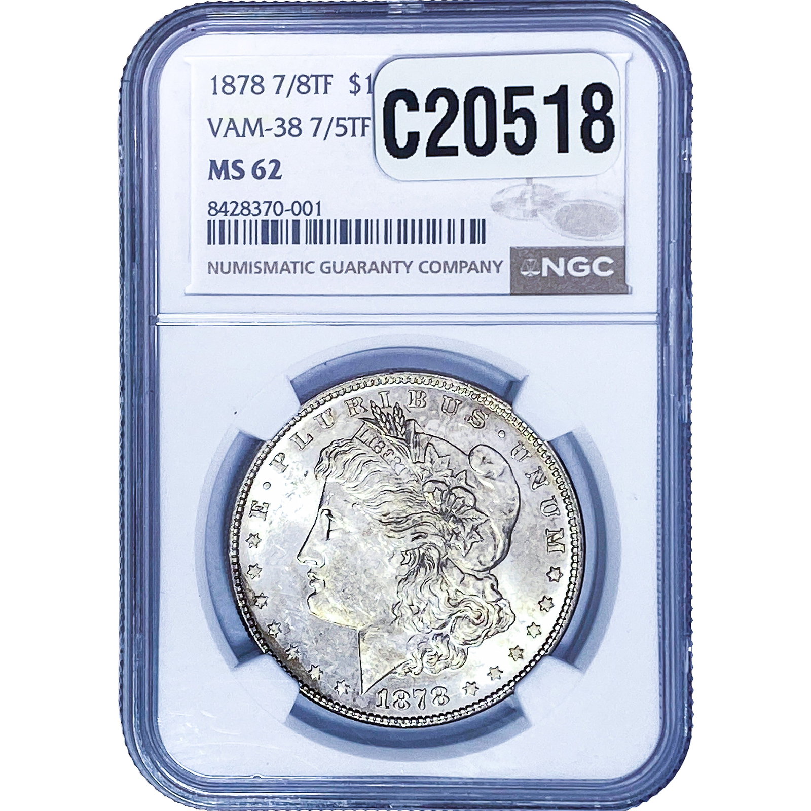 1878 7/8TF Morgan Silver Dollar (1 of 2)