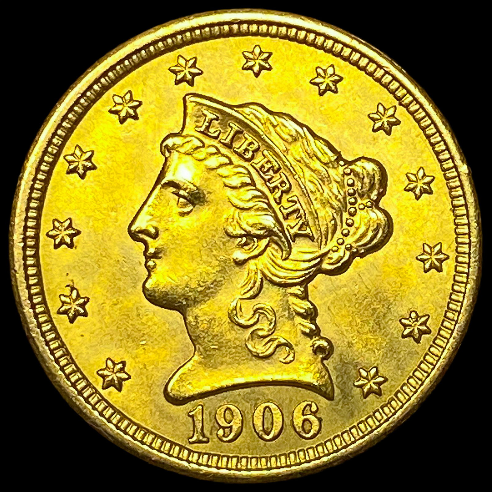 1906 Liberty Head Gold Quarter Eagle $2.50 UNCIRCULATED (1 of 2)