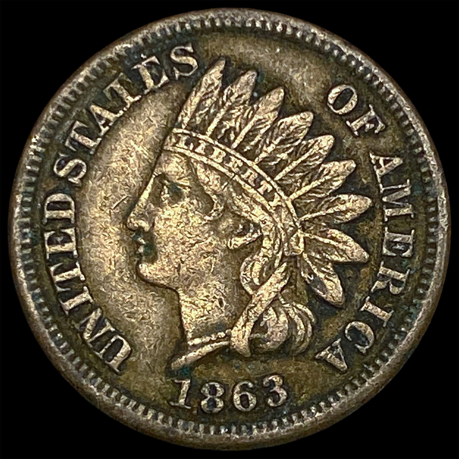 1863 Indian Head Cent NEARLY UNCIRCULATED: 1863 Indian Head Cent NEARLY UNCIRCULATED
