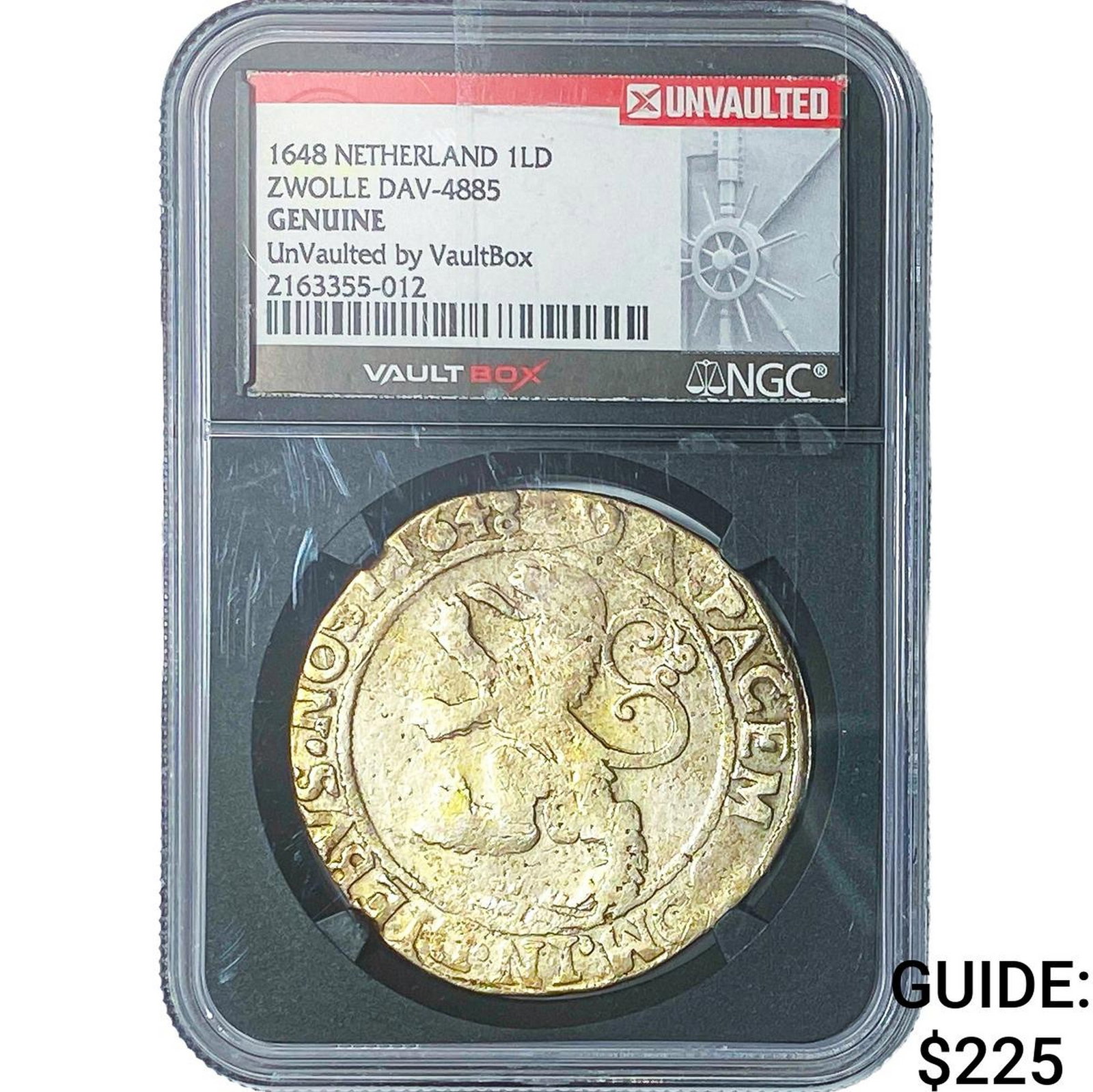 1648 Netherlands Silver Lion Dollar Zwolle Dav4885 NGC Genuine: 1648 Netherlands Silver Lion Dollar Zwolle Dav4885 NGC Genuine