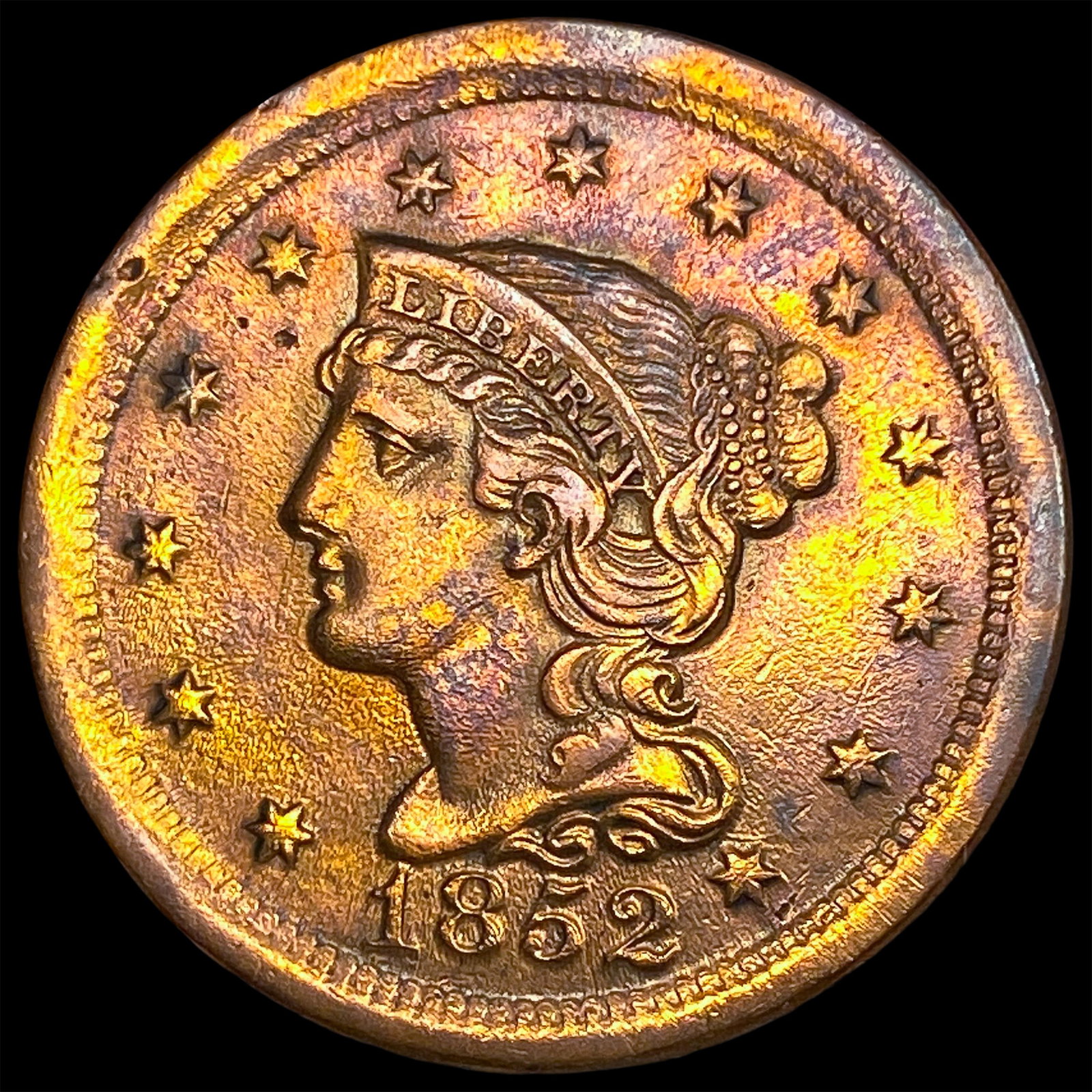 1852 Braided Hair Large Cent HIGH GRADE (1 of 2)