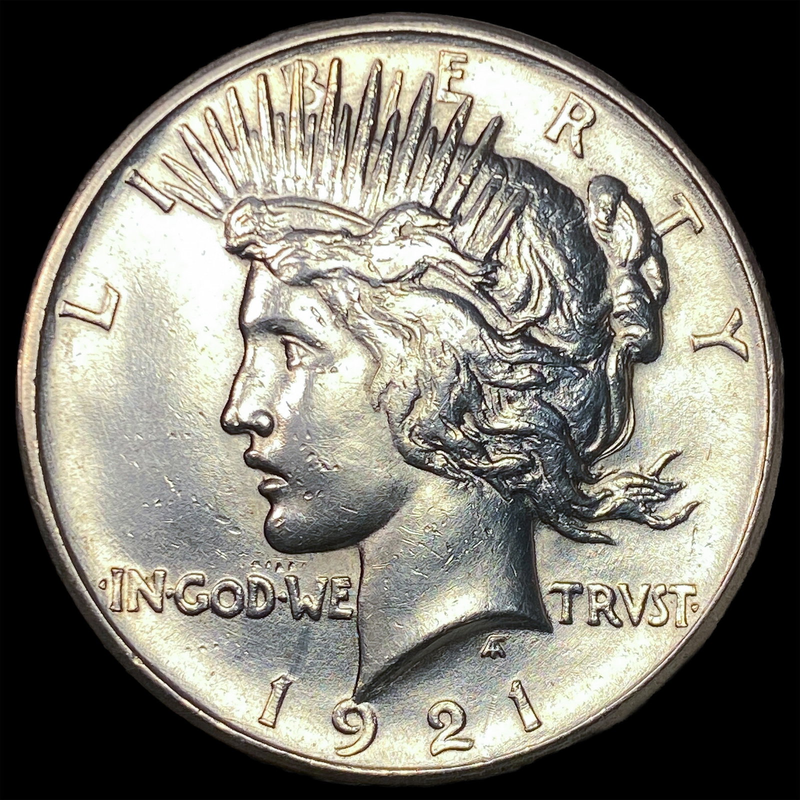 1921 Silver Peace Dollar CLOSELY UNCIRCULATED (1 of 2)