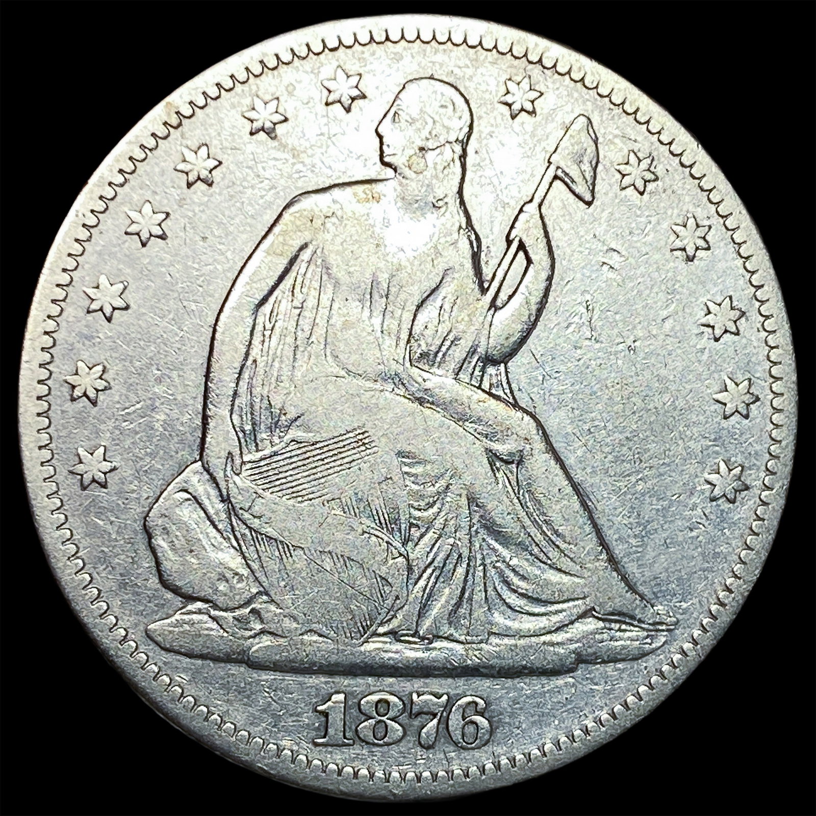 1876-S Silver Half Dollar LIGHTLY CIRCULATED: 1876-S Silver Half Dollar LIGHTLY CIRCULATED