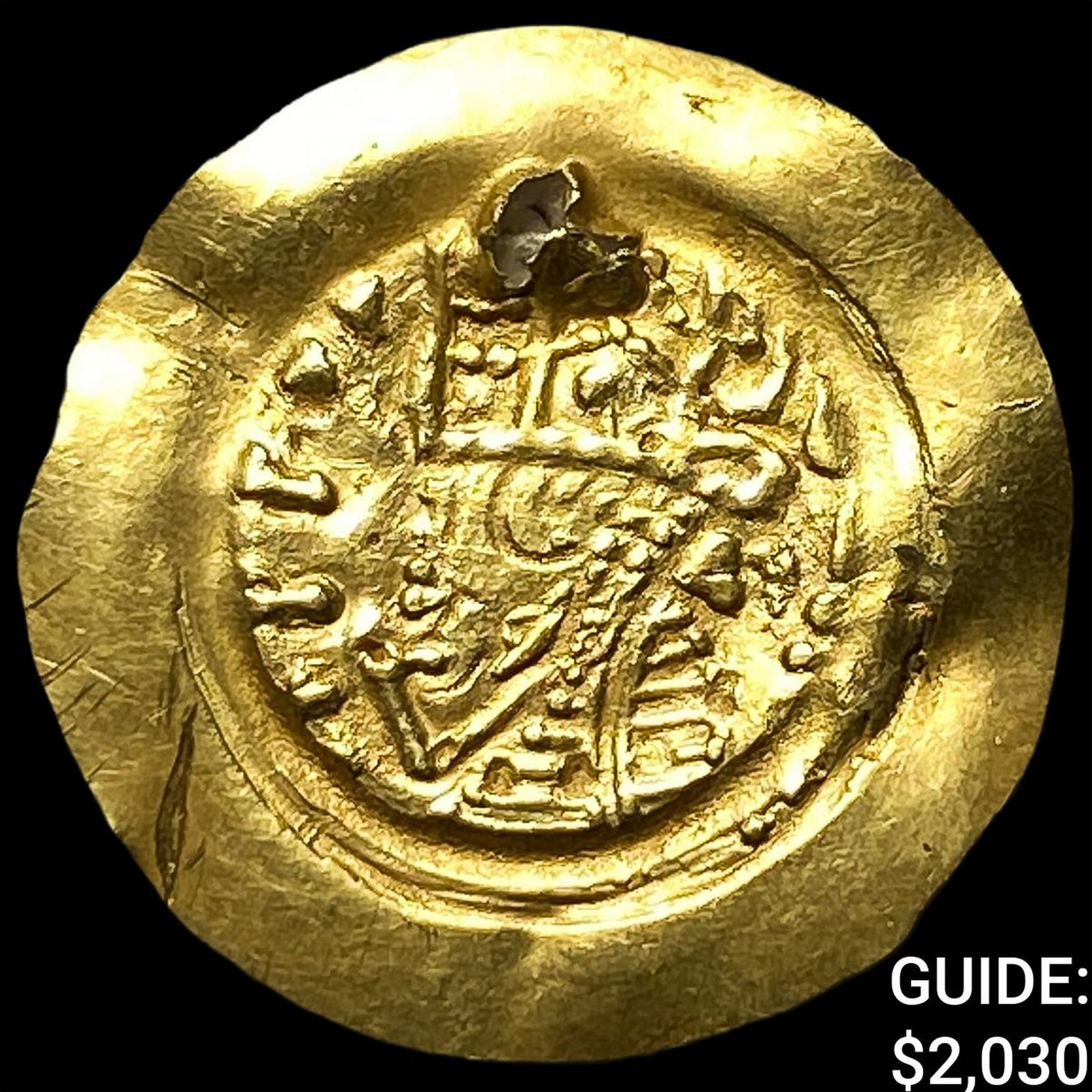 The Lombards Tiberius 582-602 Gold Tremissis: The Lombards Tiberius 582-602 Gold Tremissis