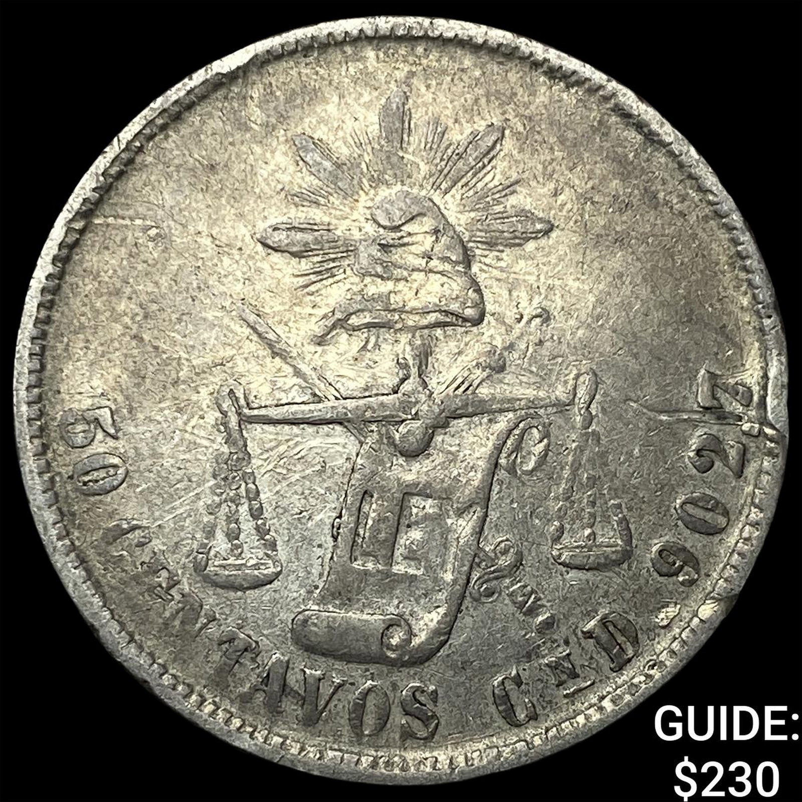 1879 Mexico Silver 50 Centavos: 1879 Mexico Silver 50 Centavos