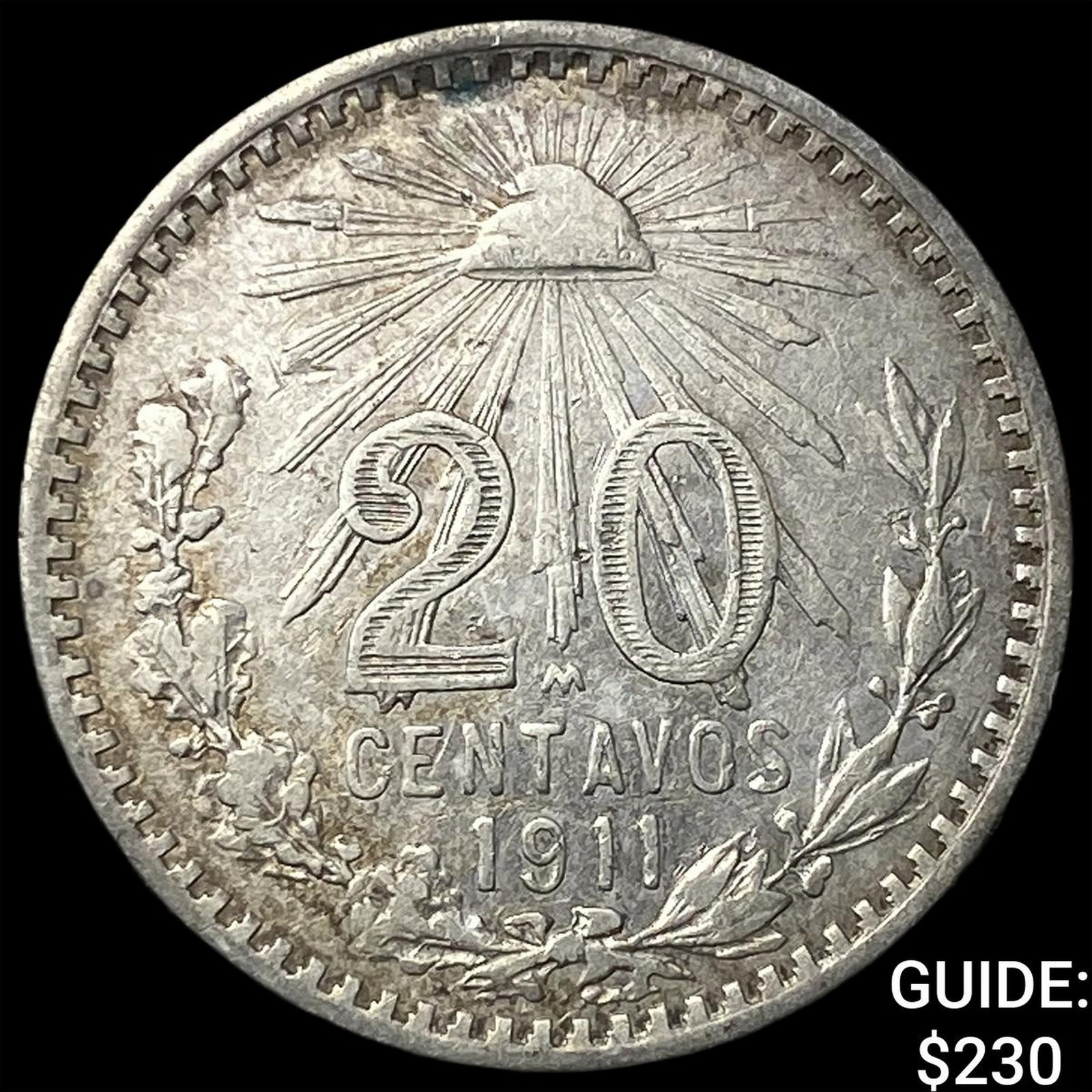 1911 Mexico Silver 20 Centavos: 1911 Mexico Silver 20 Centavos