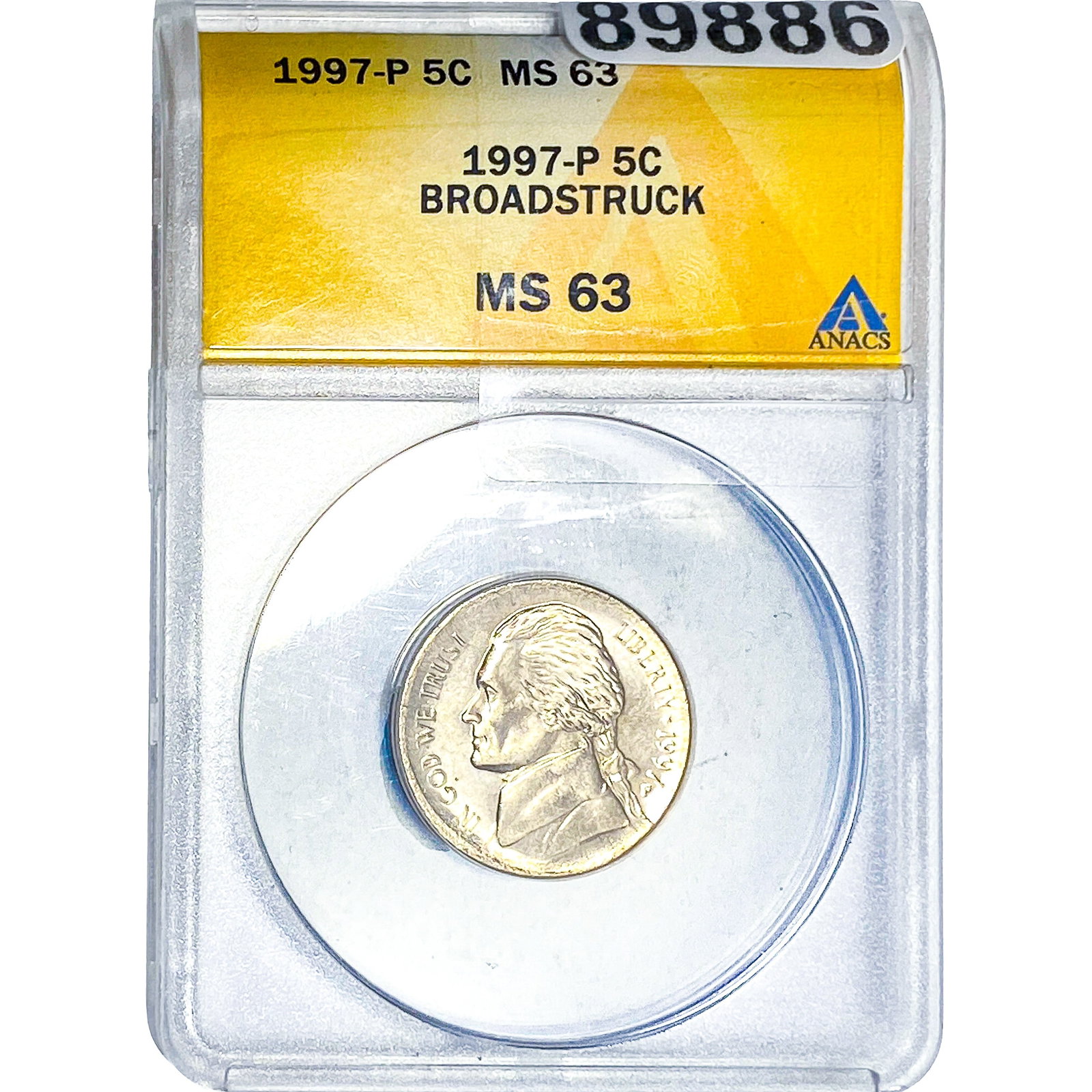 1997 Jefferson Quarter ANACS MS63: 1997 Jefferson Quarter ANACS MS63