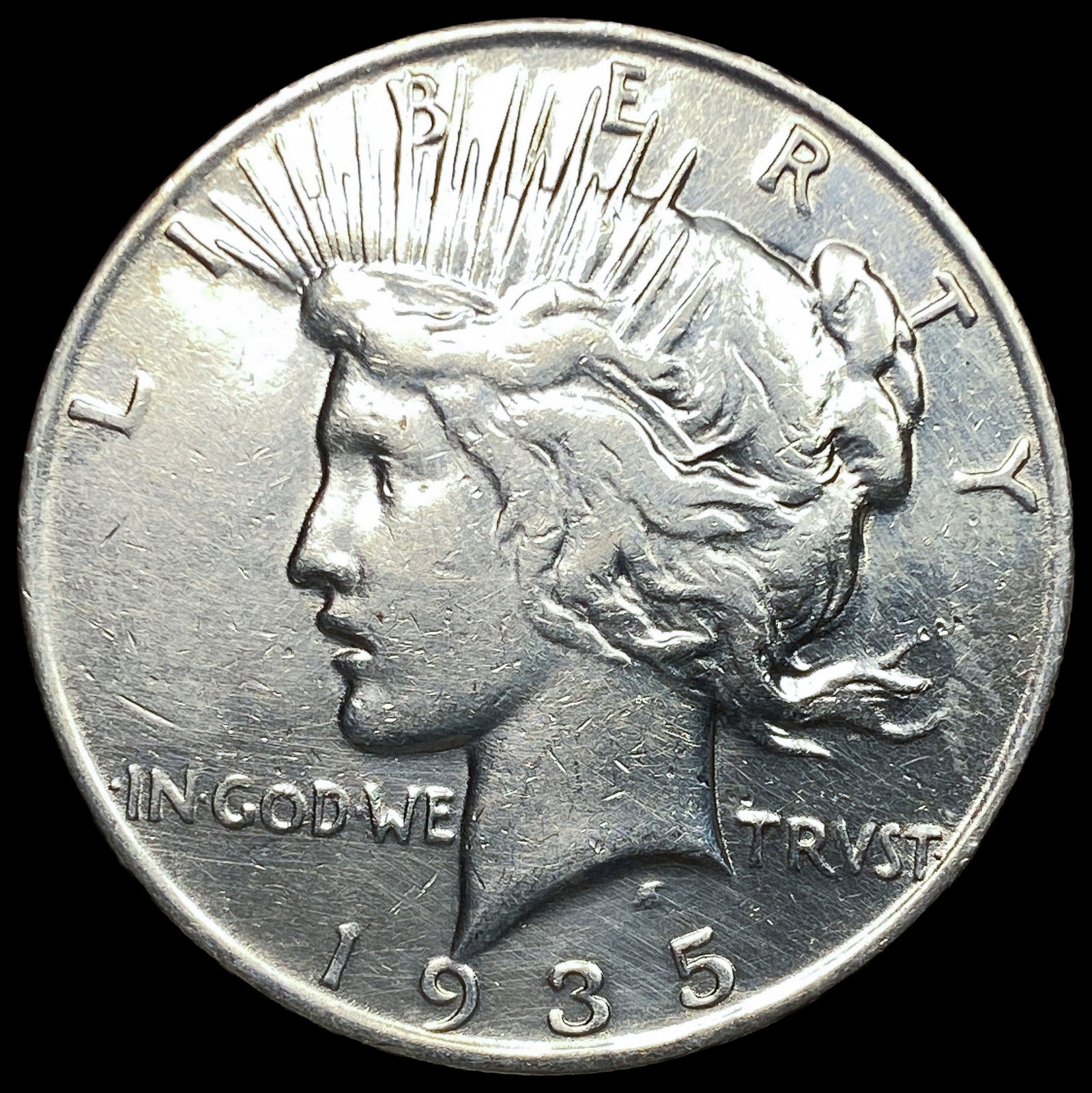 1935 Silver Peace Dollar NEARLY UNCIRCULATED: 1935 Silver Peace Dollar NEARLY UNCIRCULATED
