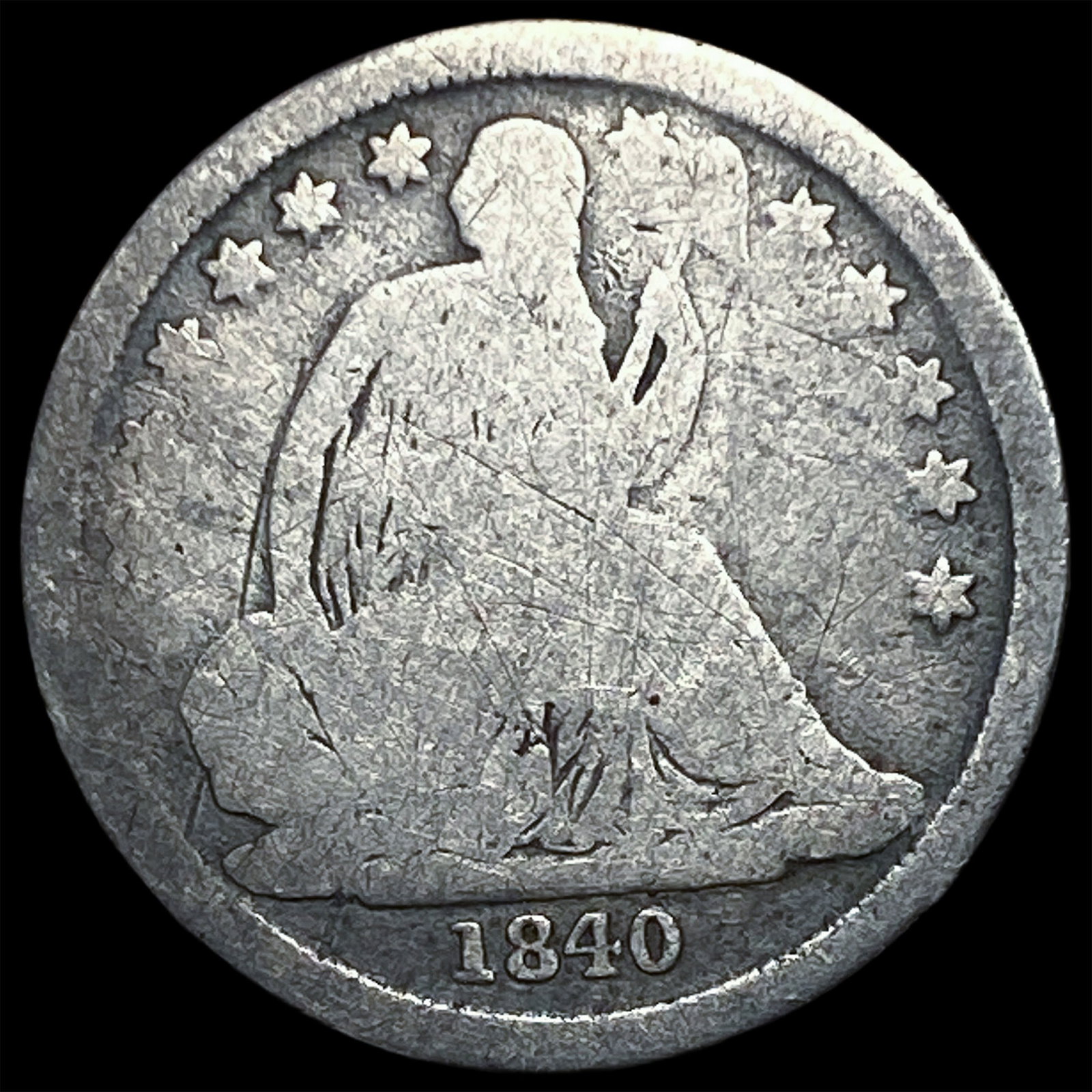 1840 Seated Liberty Dime NICELY CIRCULATED (1 of 2)
