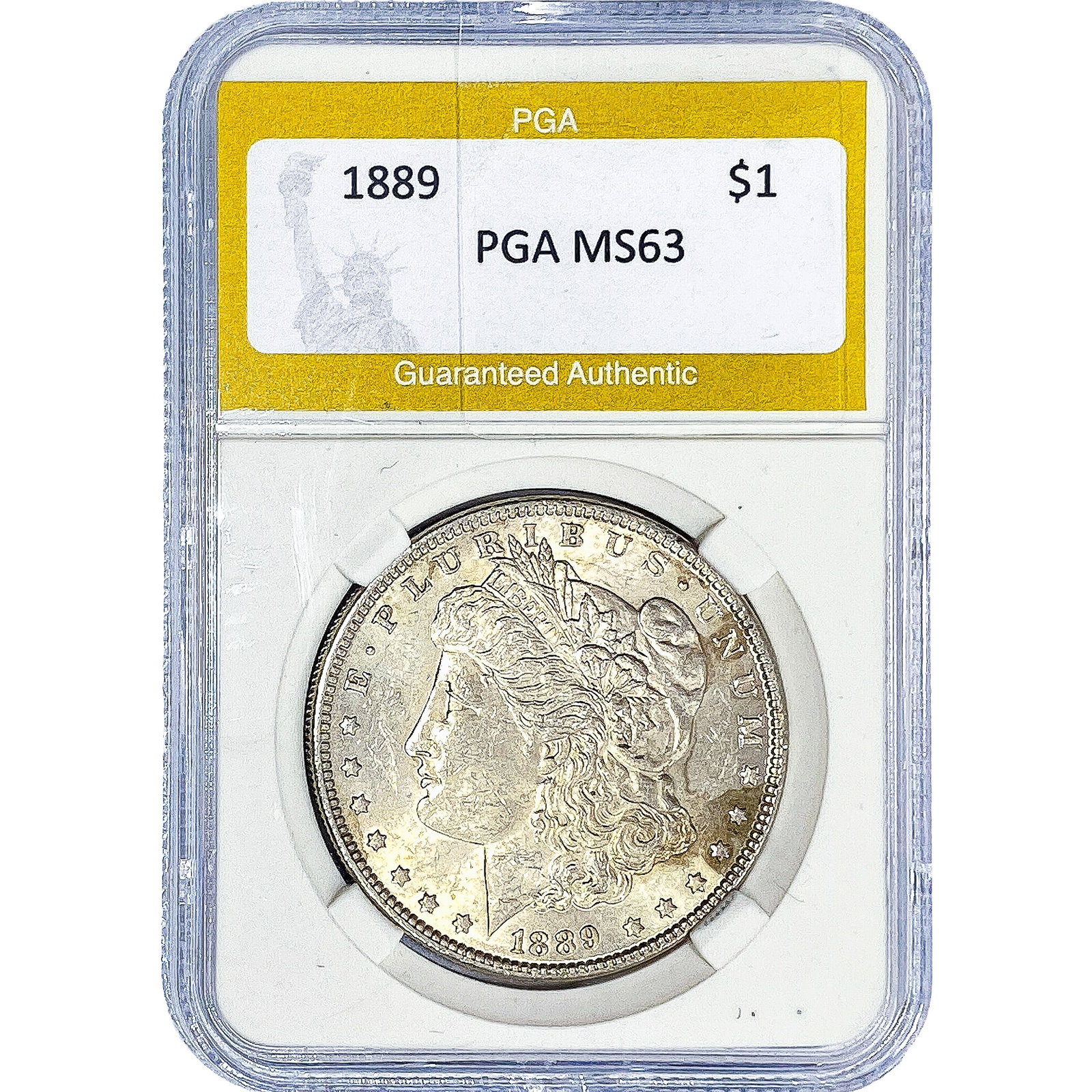 1889 Morgan Silver Dollar PGA MS63: 1889 Morgan Silver Dollar PGA MS63