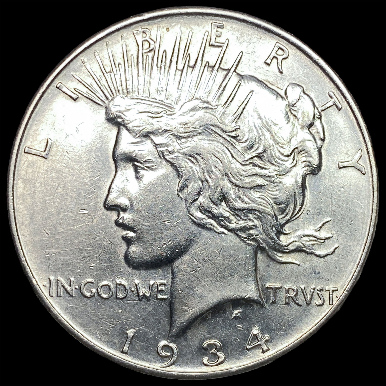 1934 Peace Silver Dollar CLOSELY UNCIRCULATED: 1934 Peace Silver Dollar CLOSELY UNCIRCULATED