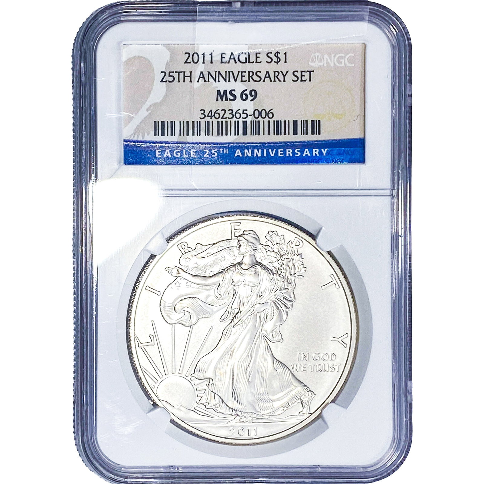 2011 Silver Eagle NGC MS69: 2011 Silver Eagle NGC MS69