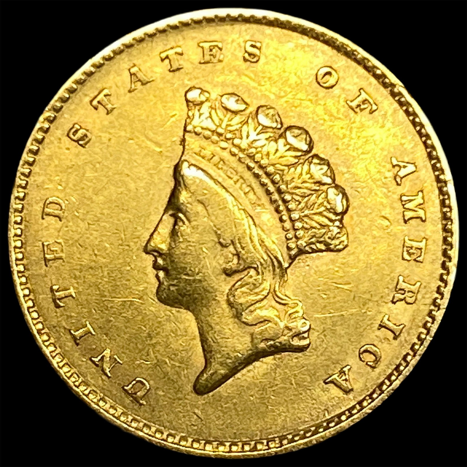 1855 Gold $1 Indian Princess Head Type 2 CHOICE AU: 1855 Gold $1 Indian Princess Head Type 2 CHOICE AU