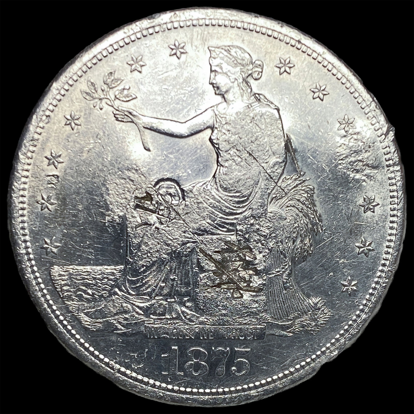 1875-S Silver Trade Dollar HIGH GRADE: 1875-S Silver Trade Dollar HIGH GRADE