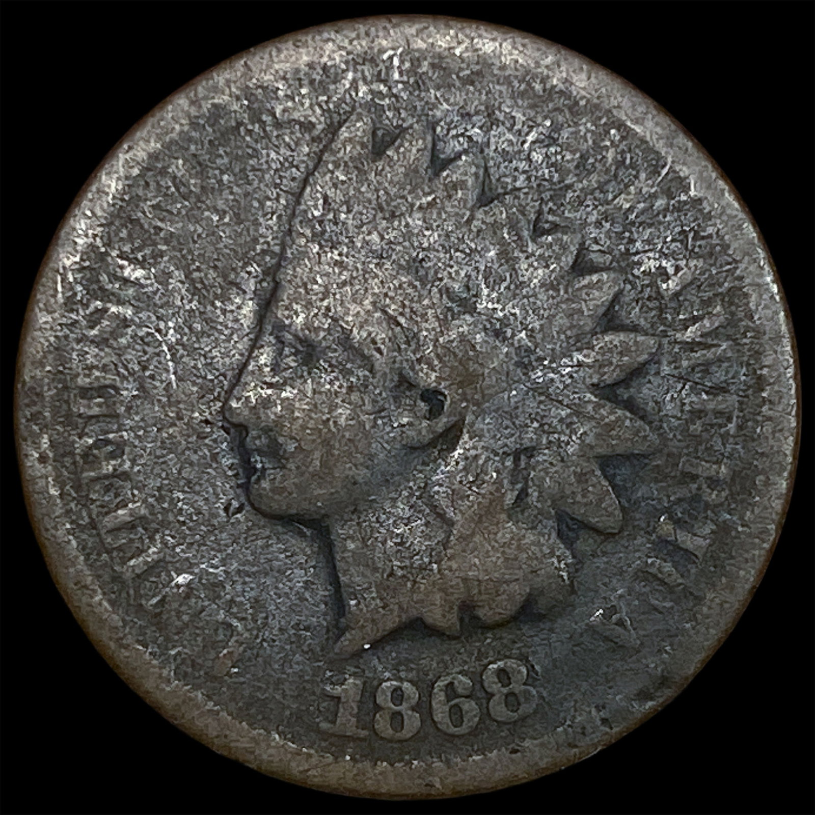 1868 Indian Head Cent NICELY CIRCULATED: 1868 Indian Head Cent NICELY CIRCULATED