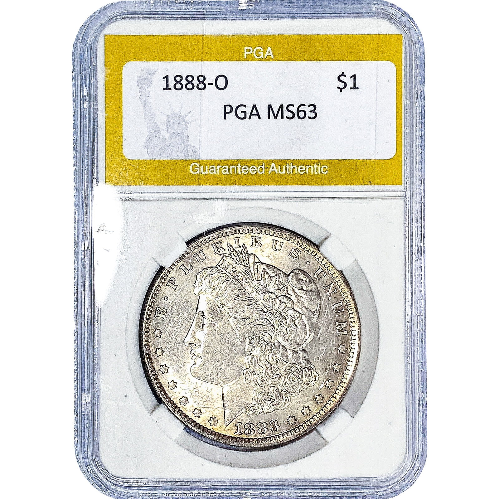 1888-O Morgan Silver Dollar PGA MS63: 1888-O Morgan Silver Dollar PGA MS63