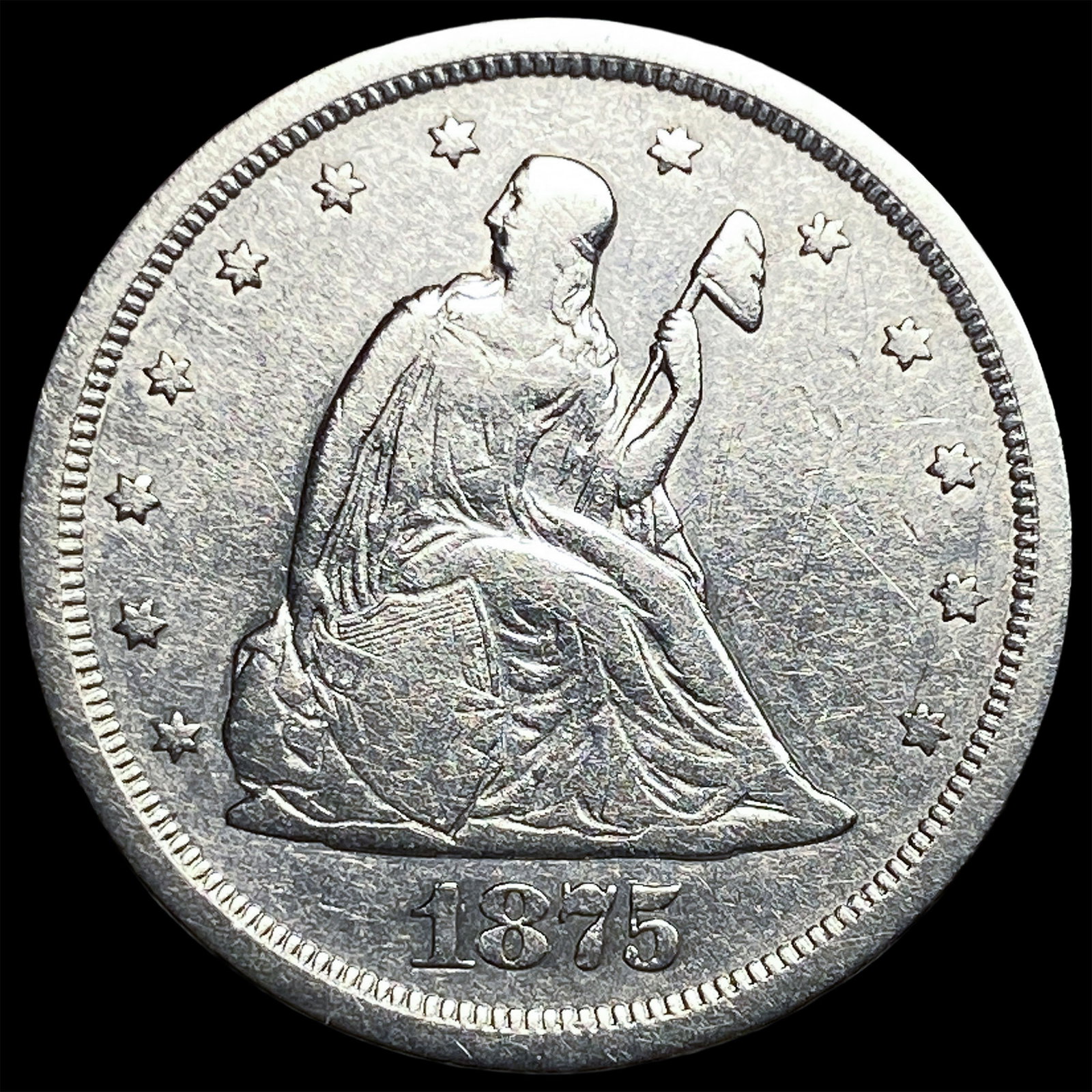 1875-S Silver Twenty Cents NEARLY UNCIRCULATED: 1875-S Silver Twenty Cents NEARLY UNCIRCULATED