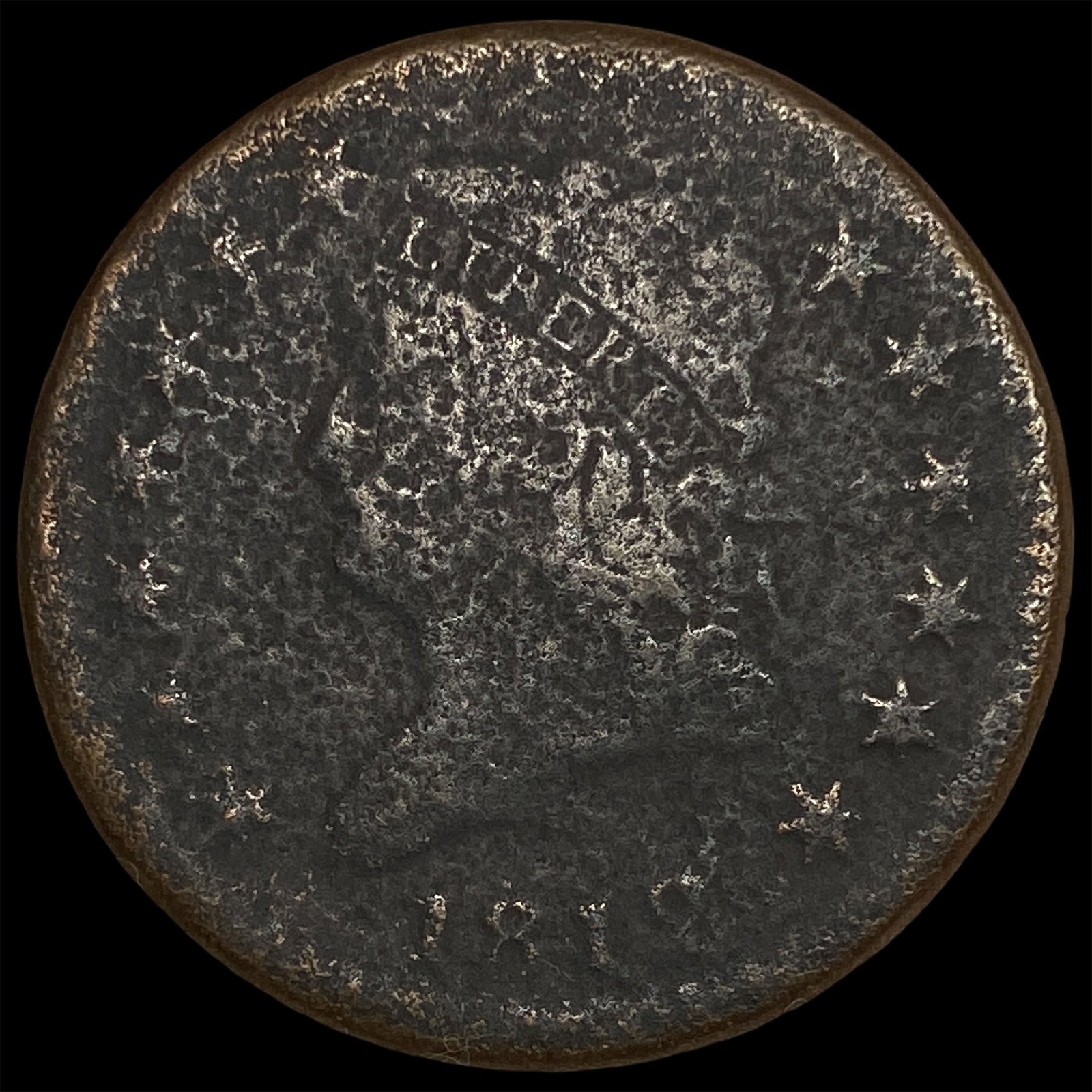 1817 Coronet Head Large Cent NICELY CIRCULATED: 1817 Coronet Head Large Cent NICELY CIRCULATED