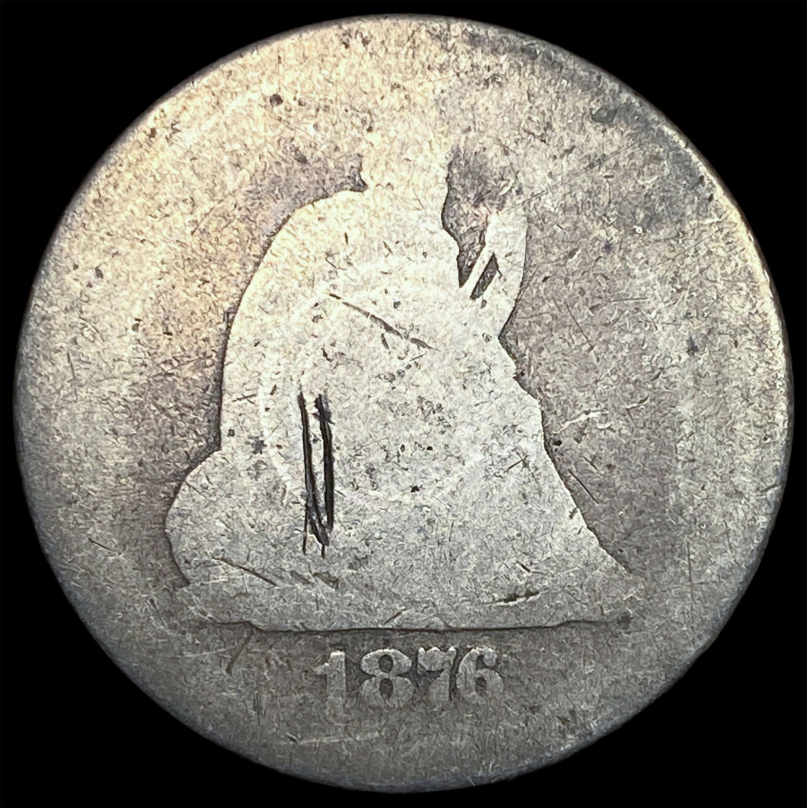 1876 Seated Liberty Quarter NICELY CIRCULATED: 1876 Seated Liberty Quarter NICELY CIRCULATED