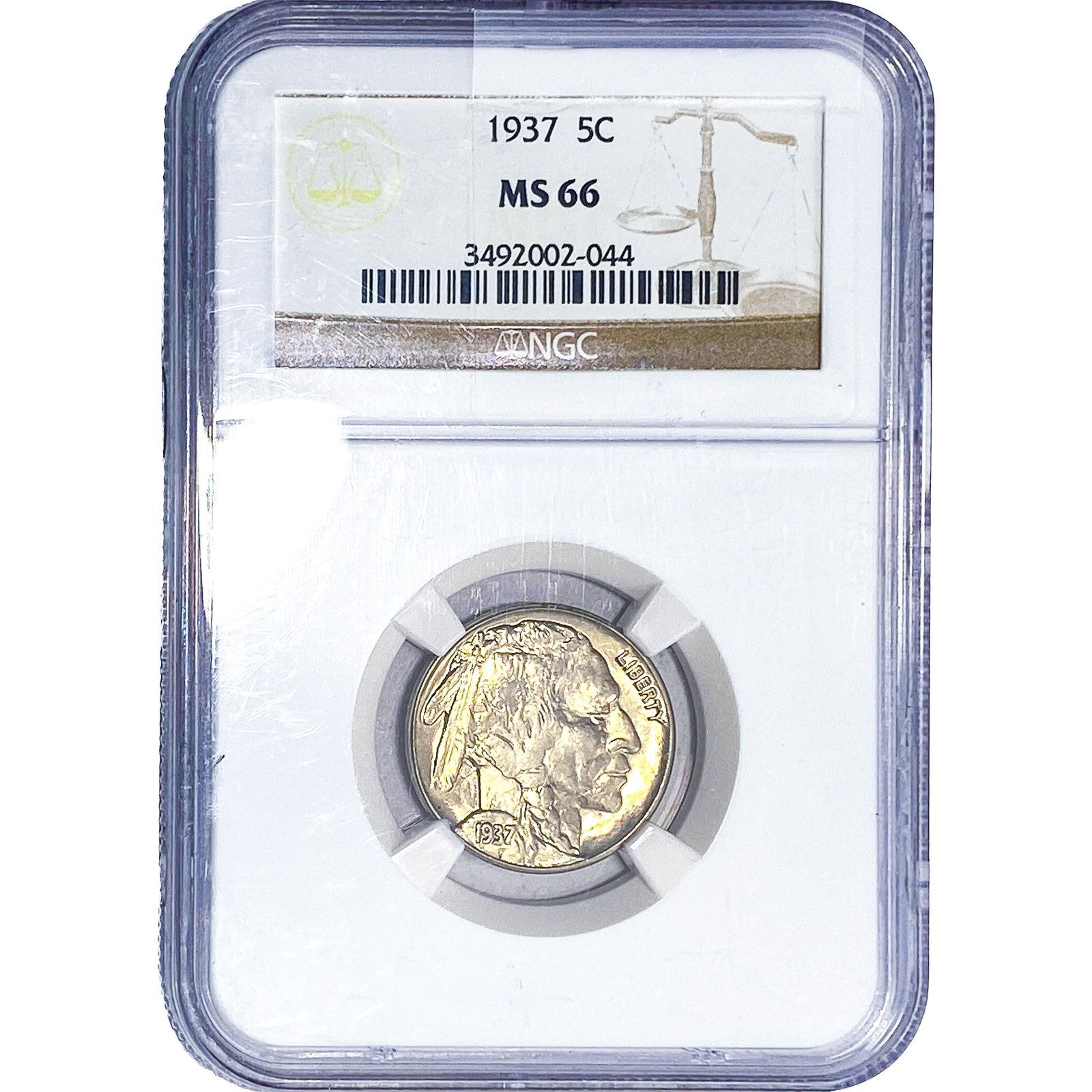 1937 Buffalo Nickel NGC MS66: 1937 Buffalo Nickel NGC MS66