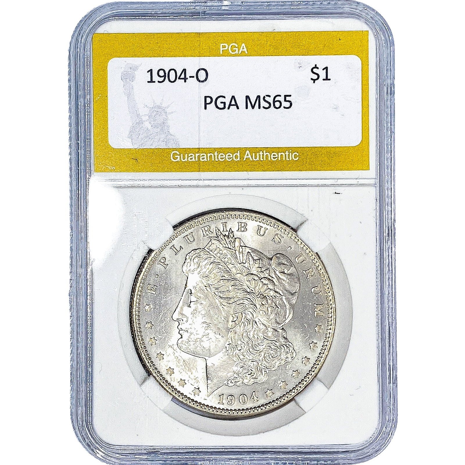 1904-O Morgan Silver Dollar PGA MS65: 1904-O Morgan Silver Dollar PGA MS65