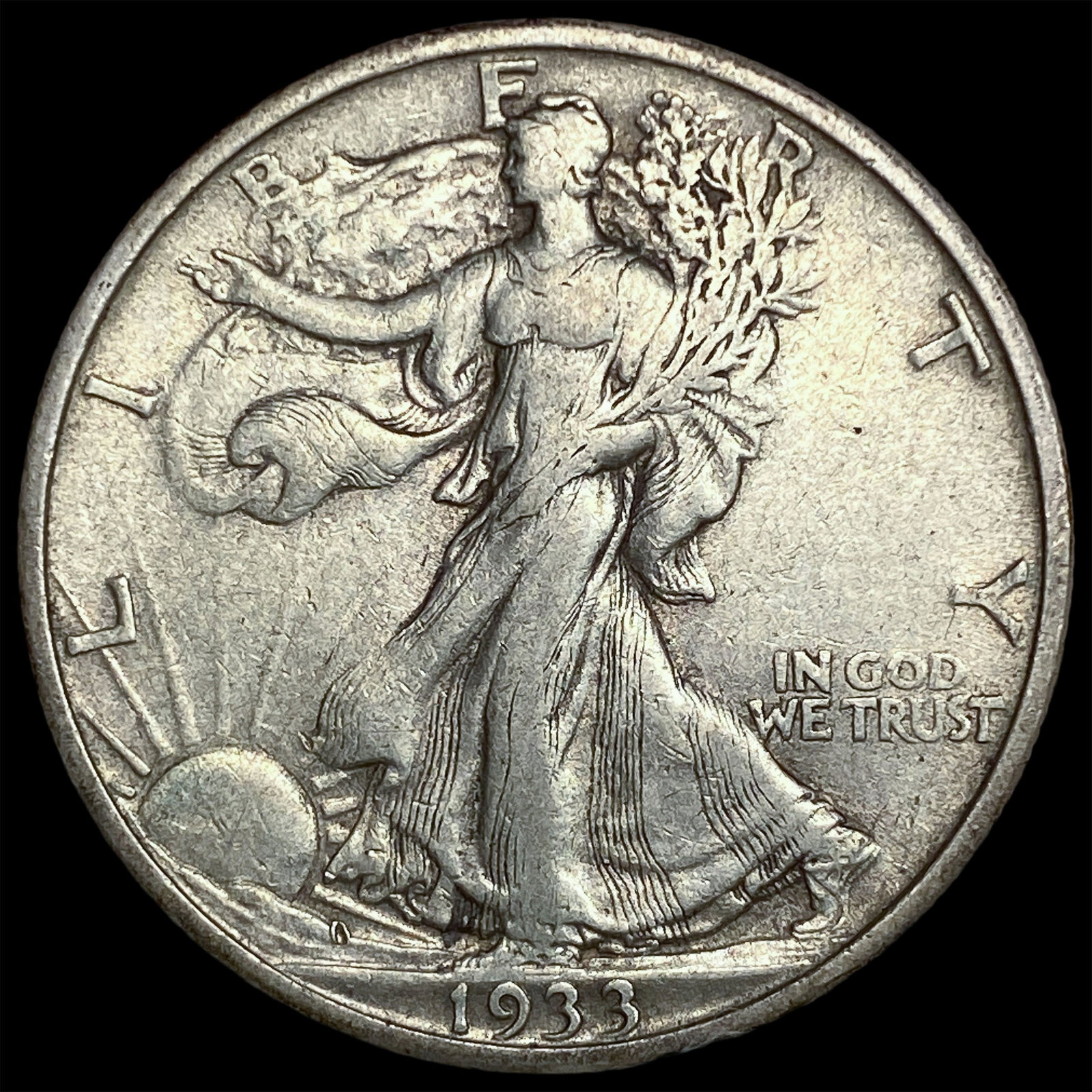 1933-S Silver Half Dollar NEARLY UNCIRCULATED: 1933-S Silver Half Dollar NEARLY UNCIRCULATED