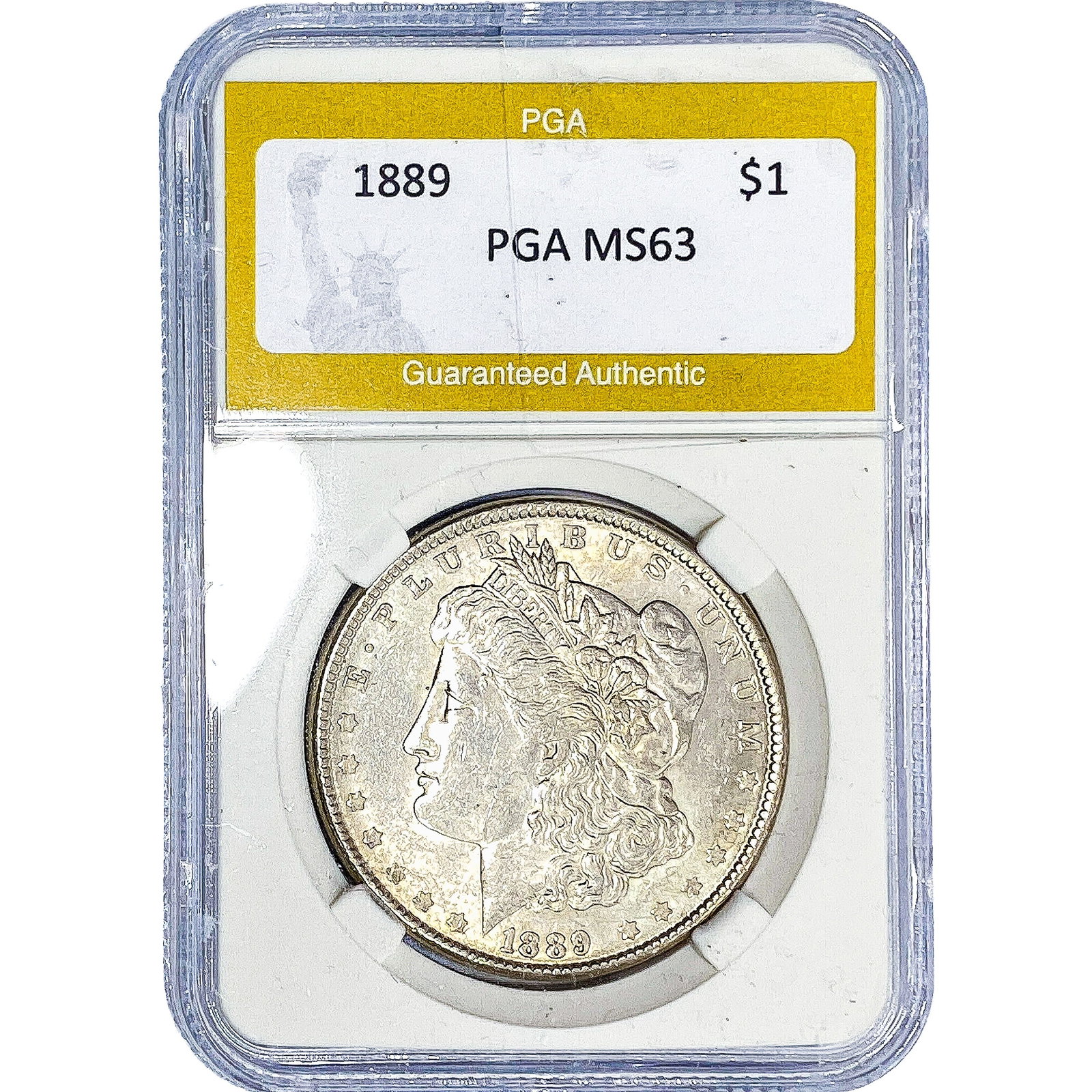 1889 Morgan Silver Dollar PGA MS63: 1889 Morgan Silver Dollar PGA MS63