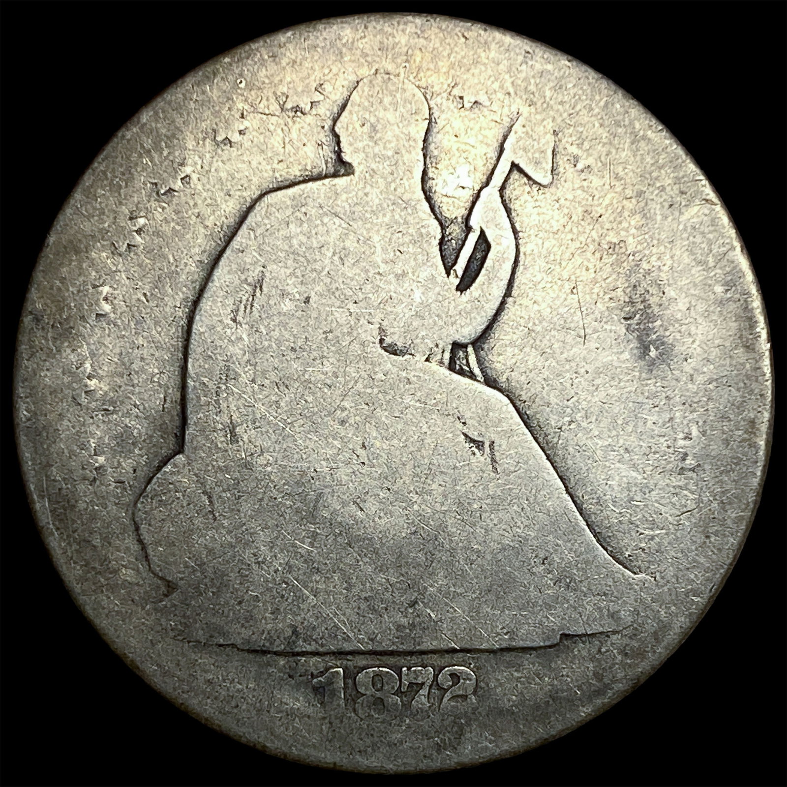 1872 Seated Liberty Silver Dollar NICELY CIRCULATED: 1872 Seated Liberty Silver Dollar NICELY CIRCULATED