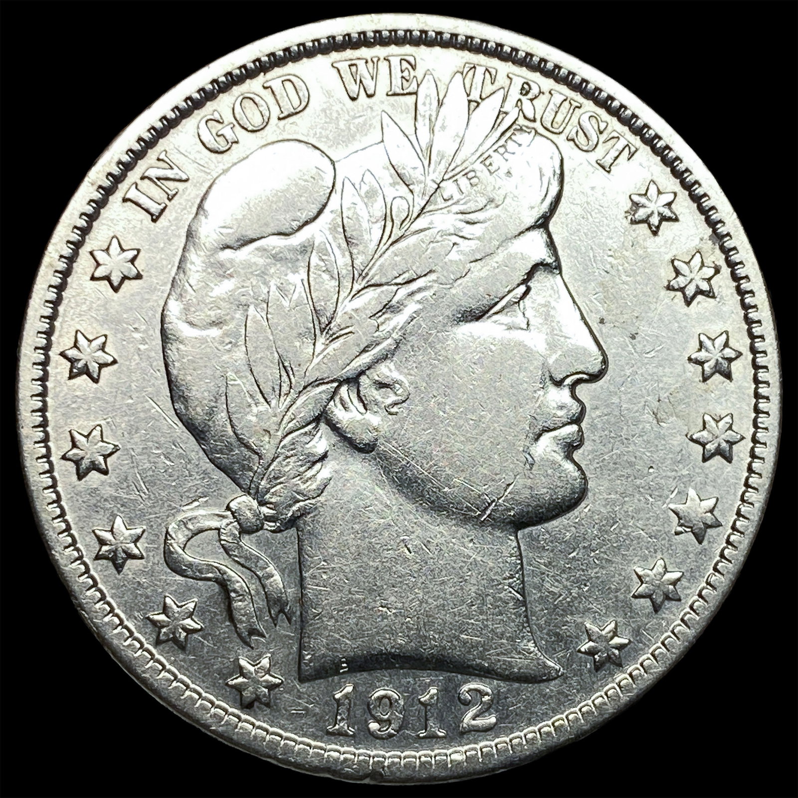 1912-D Silver Barber Half Dollar NEARLY UNCIRCULATED: 1912-D Silver Barber Half Dollar NEARLY UNCIRCULATED