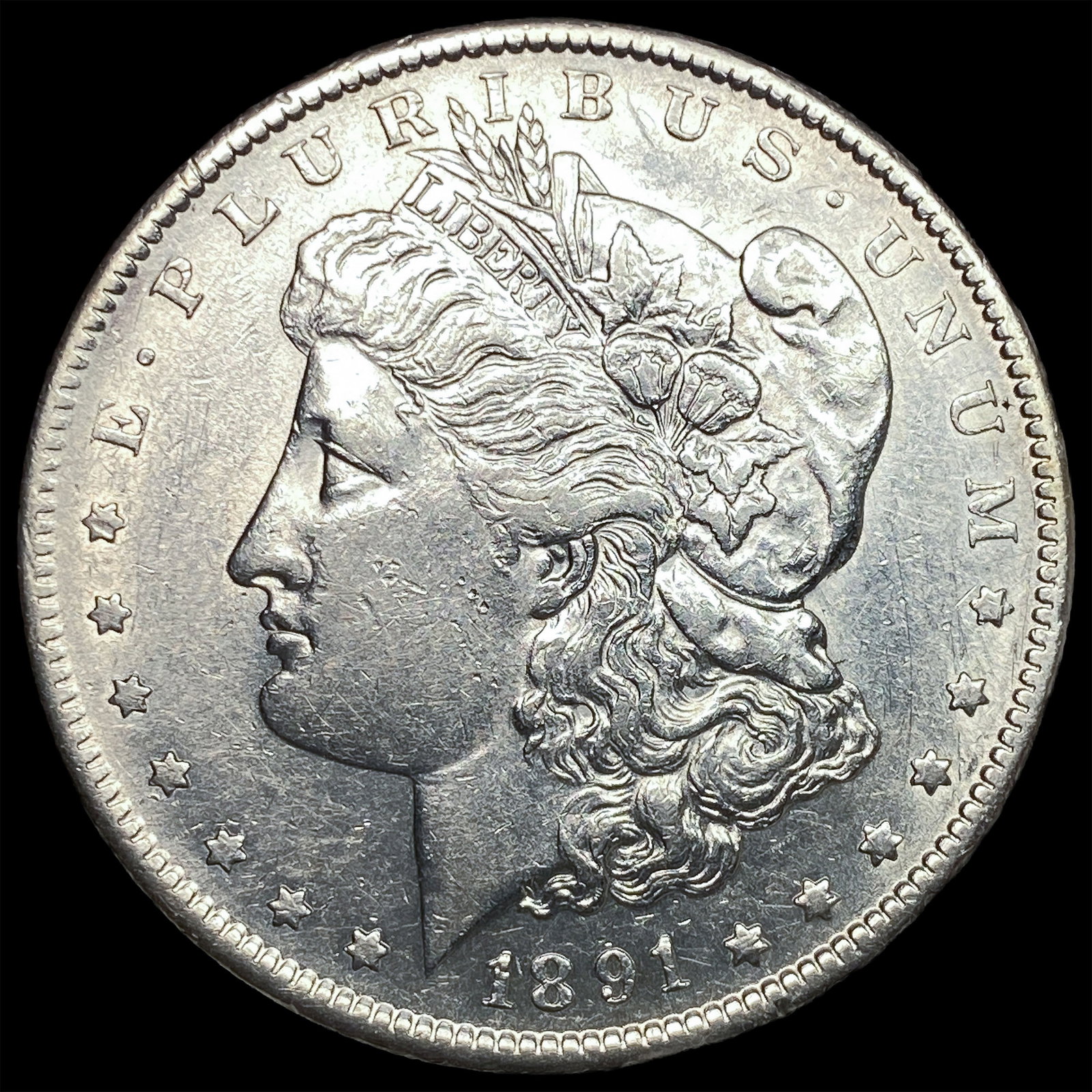 1891-S Silver Morgan Dollar CLOSELY UNCIRCULATED: 1891-S Silver Morgan Dollar CLOSELY UNCIRCULATED