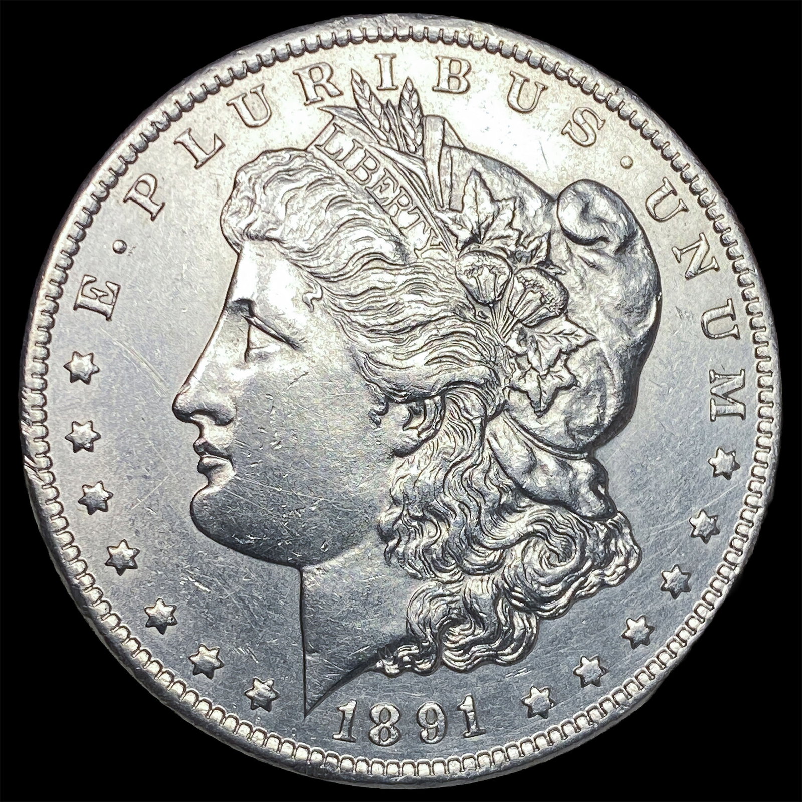 1891-CC Silver Morgan Dollar NEARLY UNCIRCULATED: 1891-CC Silver Morgan Dollar NEARLY UNCIRCULATED