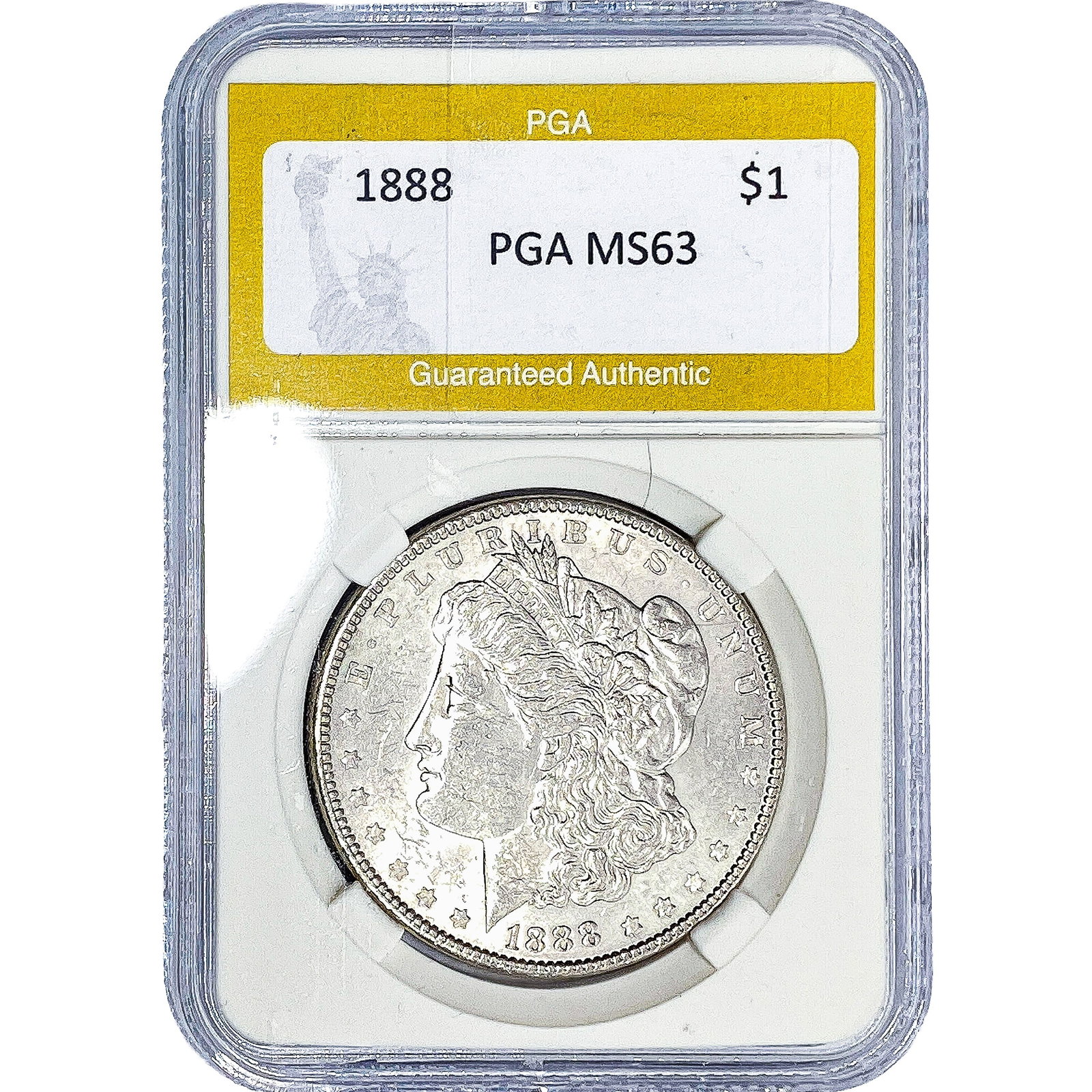 1888 Morgan Silver Dollar PGA MS63: 1888 Morgan Silver Dollar PGA MS63