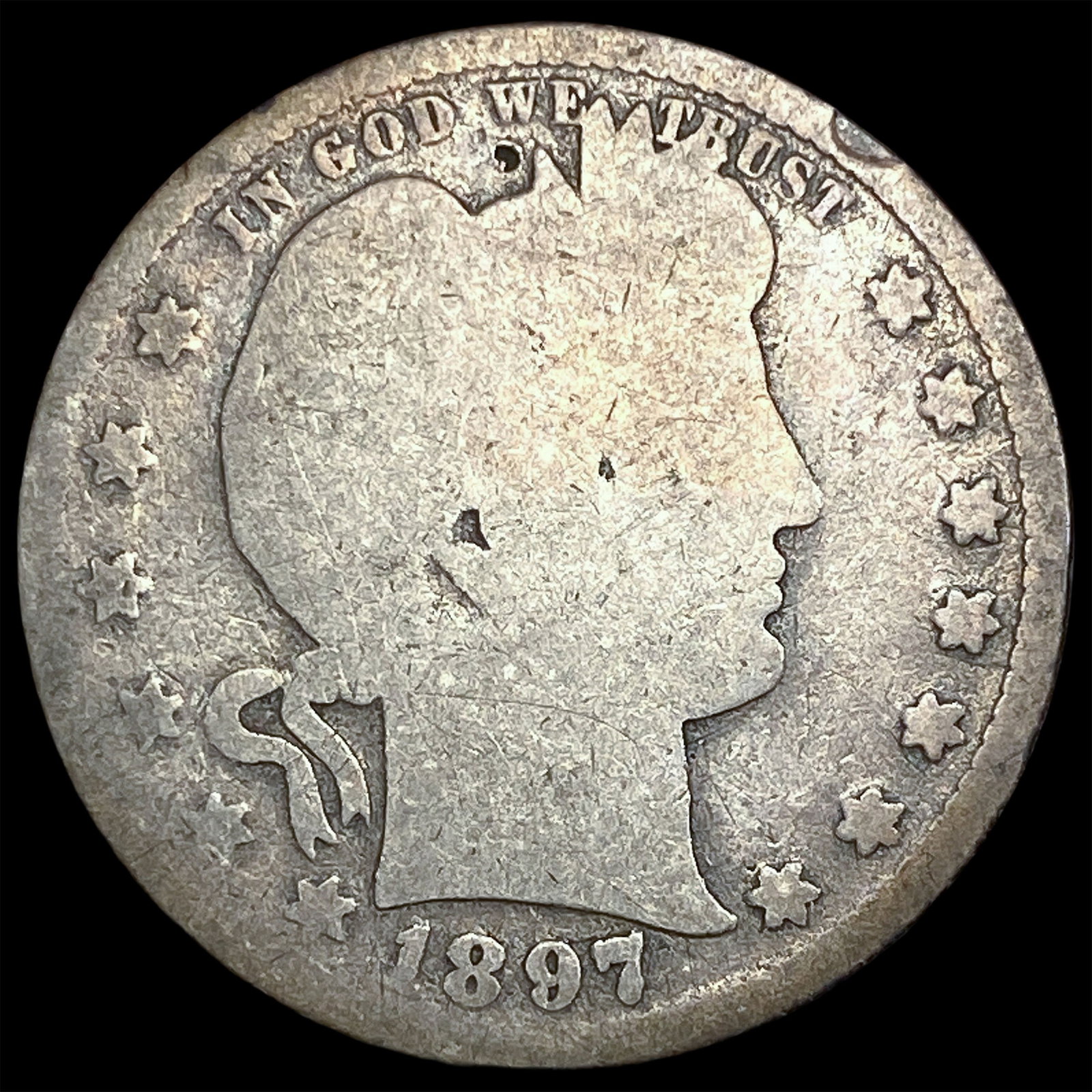 1897 Barber Quarter NICELY CIRCULATED (1 of 2)