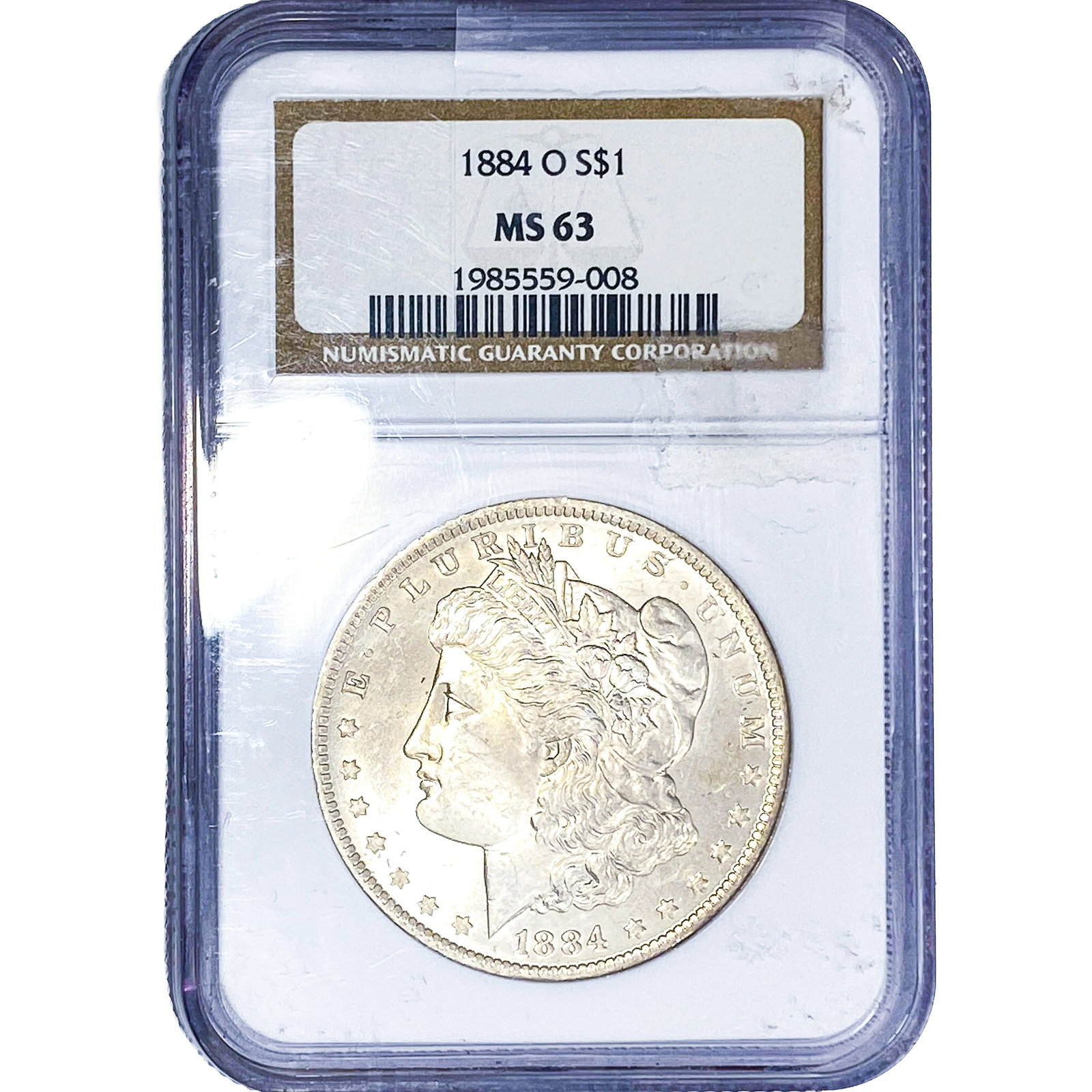 1884-O Morgan Silver Dollar NGC MS63: 1884-O Morgan Silver Dollar NGC MS63
