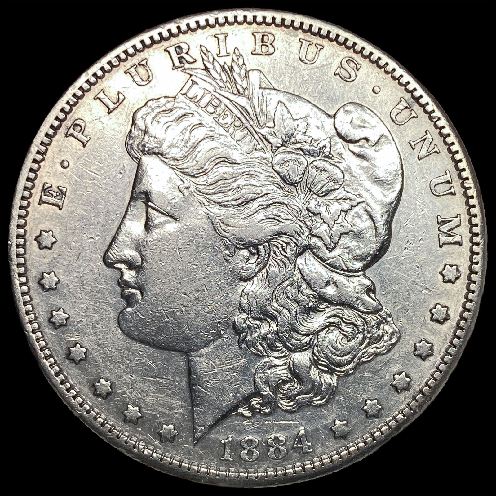 1884-S Silver Morgan Dollar NEARLY UNCIRCULATED: 1884-S Silver Morgan Dollar NEARLY UNCIRCULATED