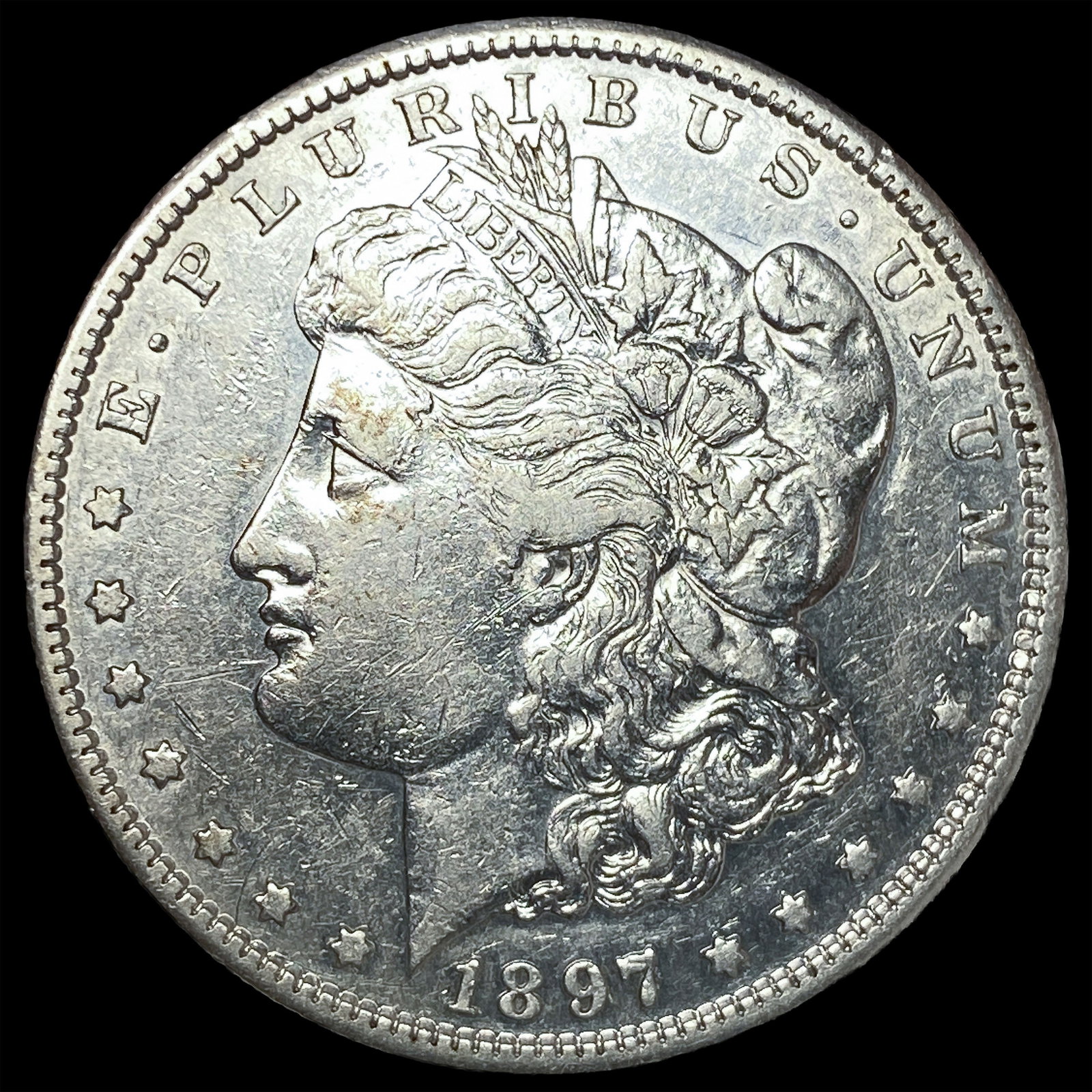 1897-S Silver Morgan Dollar NEARLY UNCIRCULATED: 1897-S Silver Morgan Dollar NEARLY UNCIRCULATED