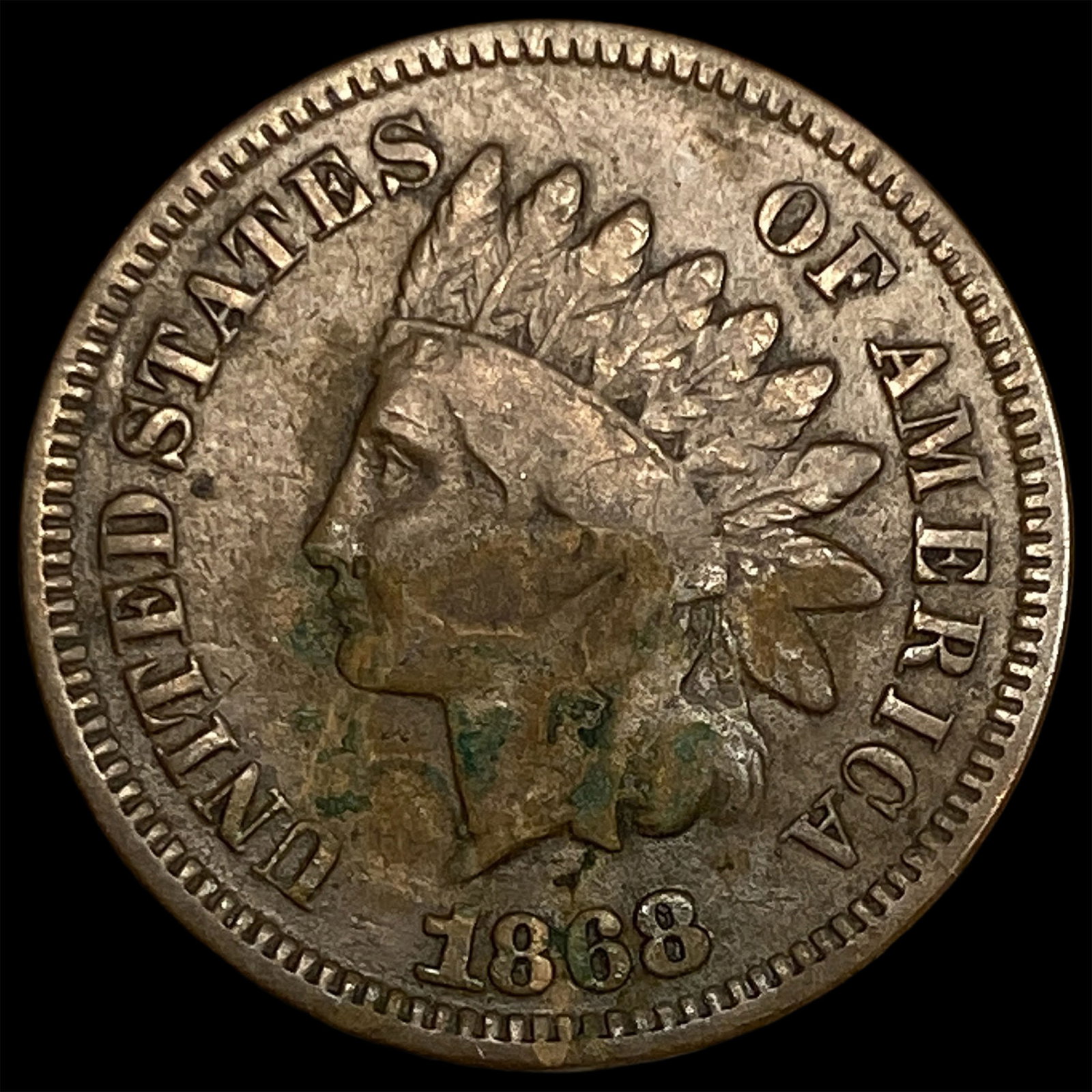 1868 Indian Head Cent LIGHTLY CIRCULATED: 1868 Indian Head Cent LIGHTLY CIRCULATED