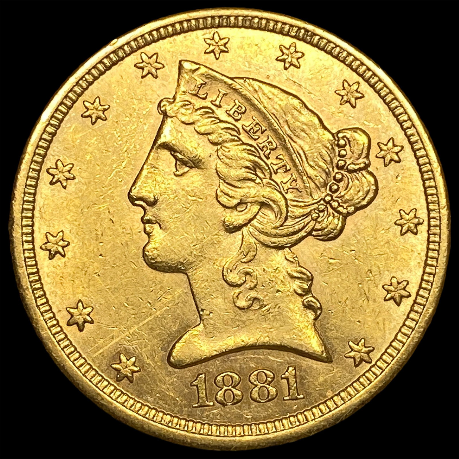 1881-S Liberty Head Half Eagle $5 Gold UNCIRCULATED (1 of 2)