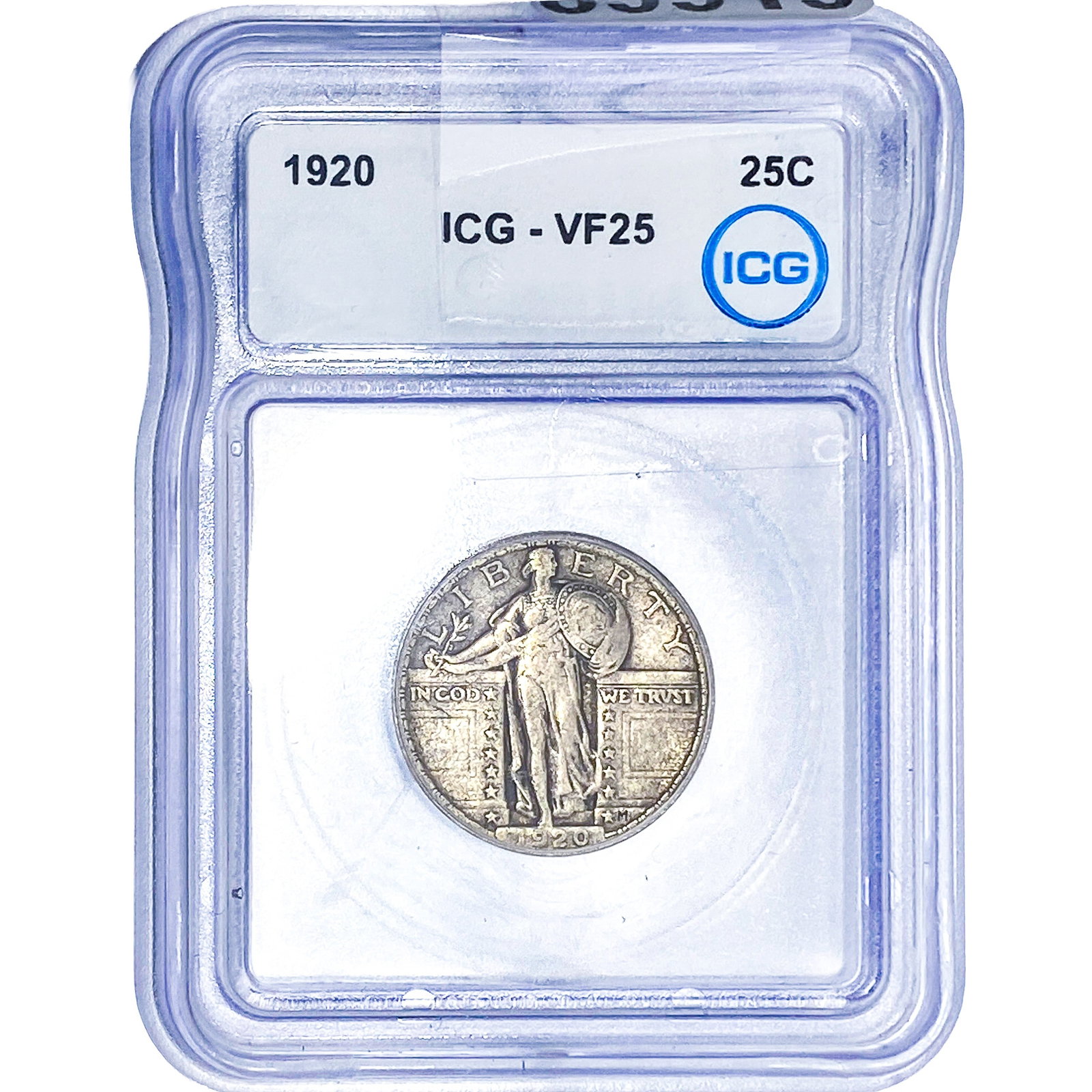1920 Standing Liberty Quarter ICG VF25: 1920 Standing Liberty Quarter ICG VF25