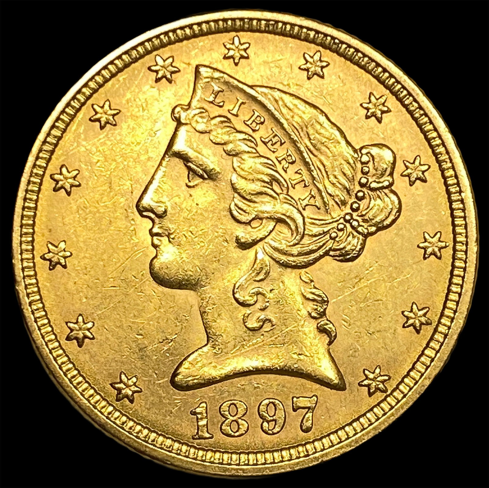 1897 Liberty Head Half Eagle $5 Gold UNCIRCULATED: 1897 Liberty Head Half Eagle $5 Gold UNCIRCULATED