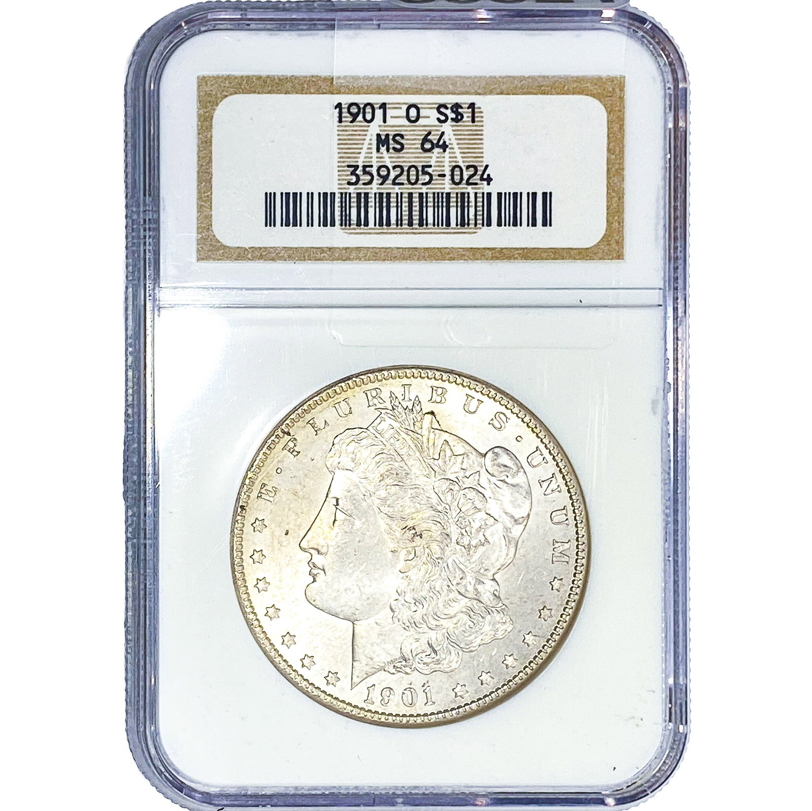 1901-O Morgan Silver Dollar NGC MS64: 1901-O Morgan Silver Dollar NGC MS64
