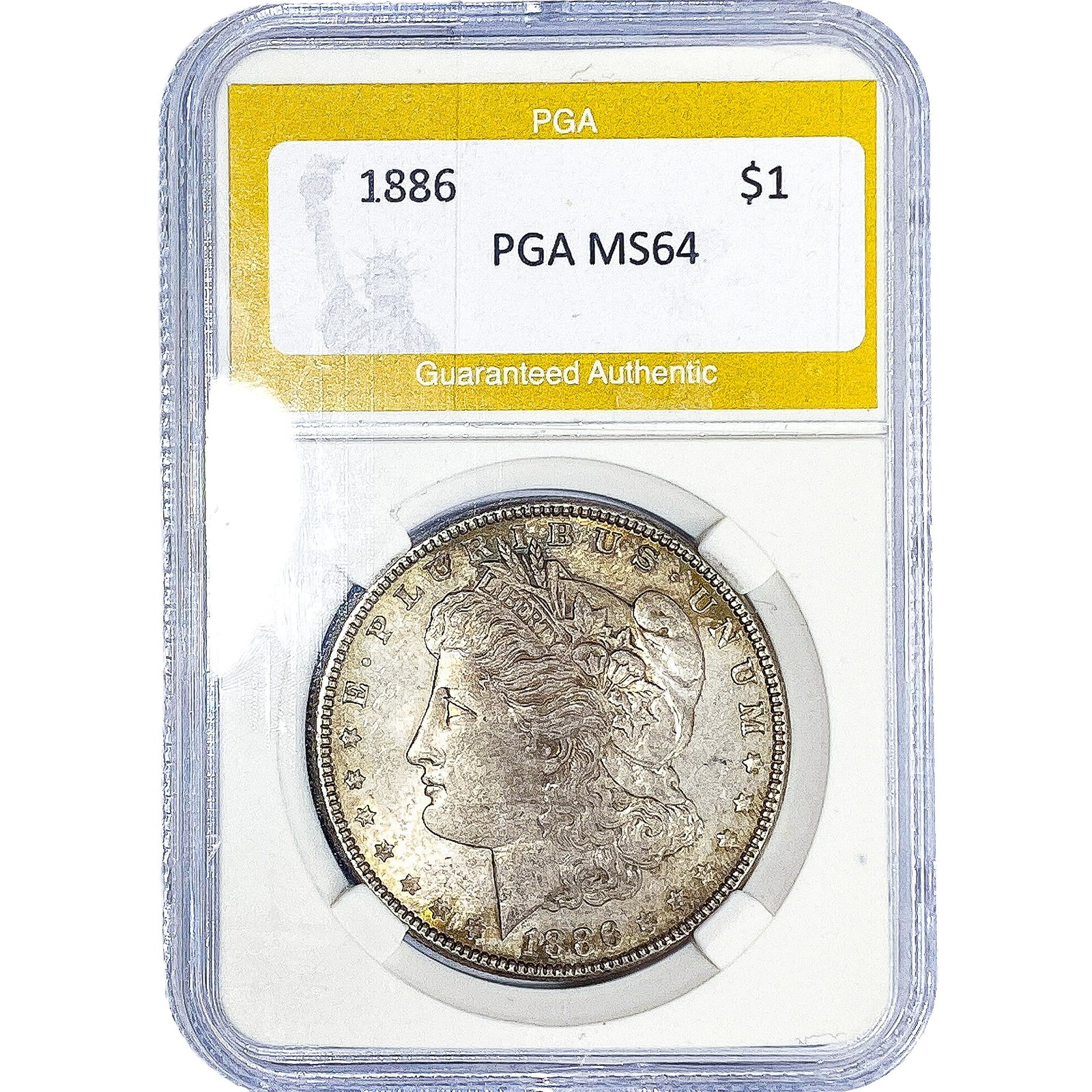 1886 Morgan Silver Dollar PGA MS64: 1886 Morgan Silver Dollar PGA MS64
