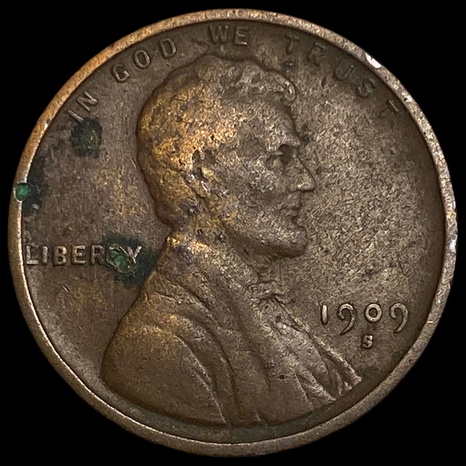 1909-S Lincoln Wheat Cent LIGHTLY CIRCULATED: 1909-S Lincoln Wheat Cent LIGHTLY CIRCULATED