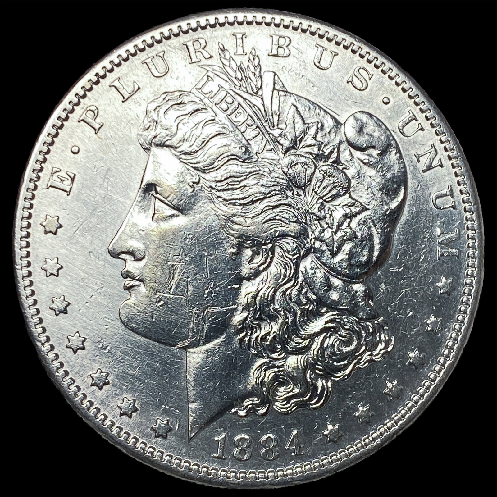 1884-S Silver Morgan Dollar CLOSELY UNCIRCULATED: 1884-S Silver Morgan Dollar CLOSELY UNCIRCULATED