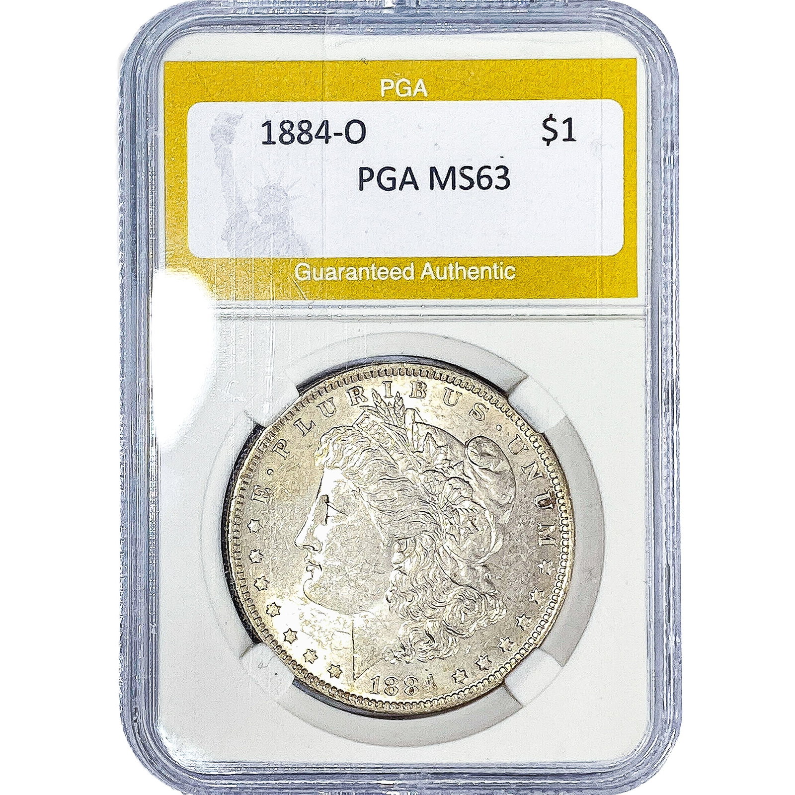 1884-O Morgan Silver Dollar PGA MS63: 1884-O Morgan Silver Dollar PGA MS63