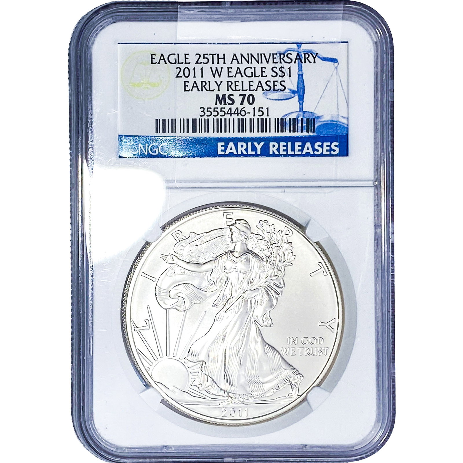2011-W Silver Eagle NGC MS70: 2011-W Silver Eagle NGC MS70