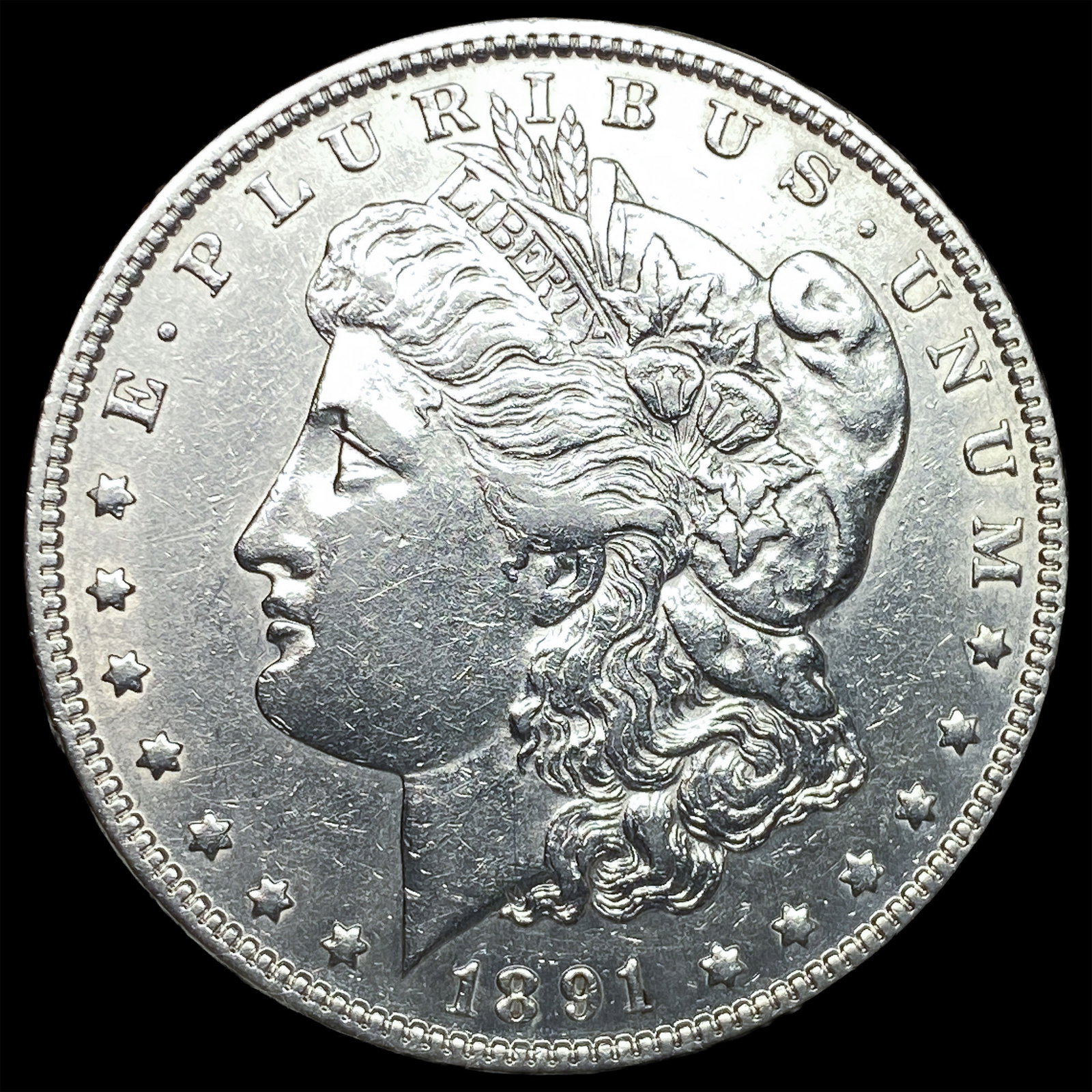 1891 Morgan Silver Dollar CLOSELY UNCIRCULATED: 1891 Morgan Silver Dollar CLOSELY UNCIRCULATED