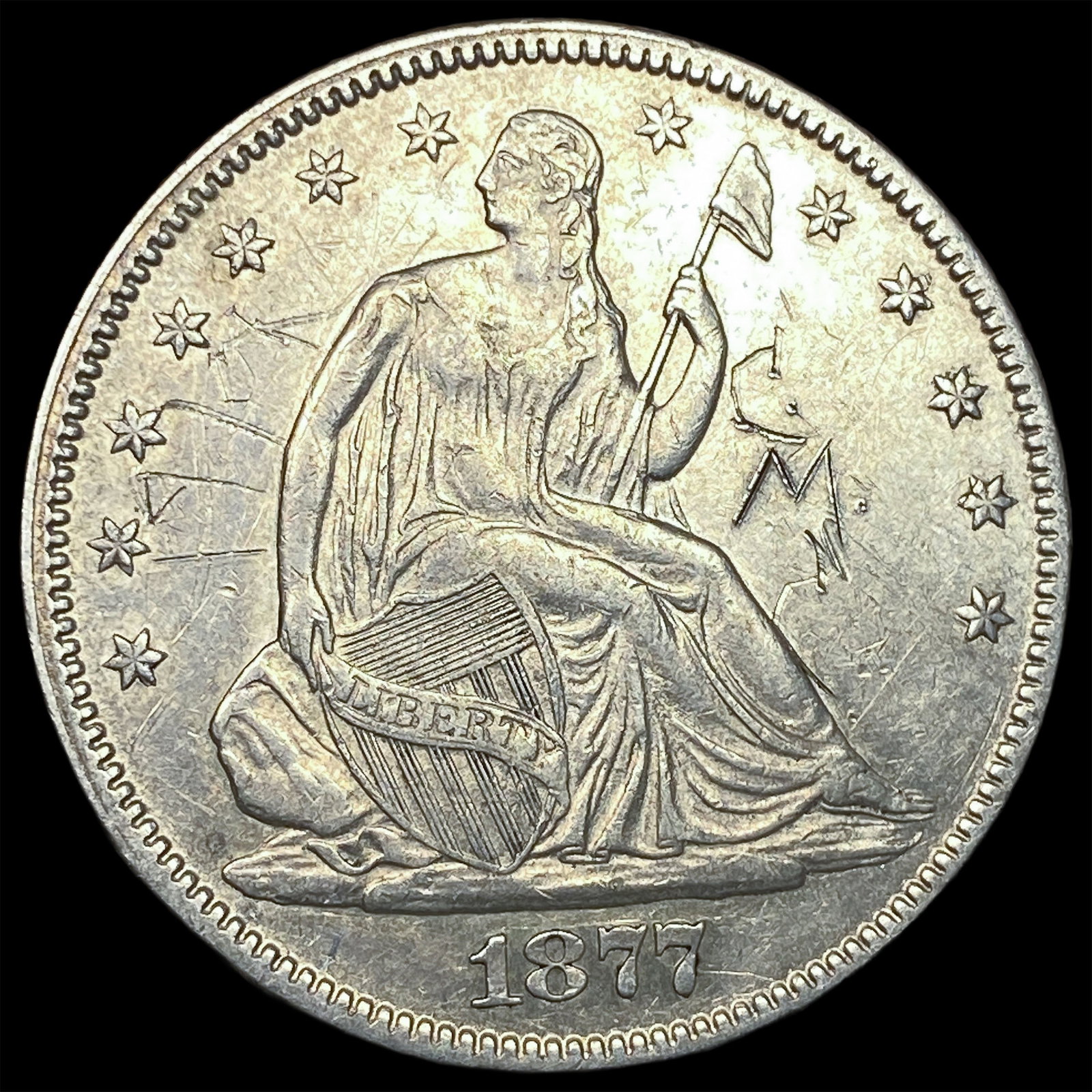 1877-S Silver Half Dollar HIGH GRADE: 1877-S Silver Half Dollar HIGH GRADE