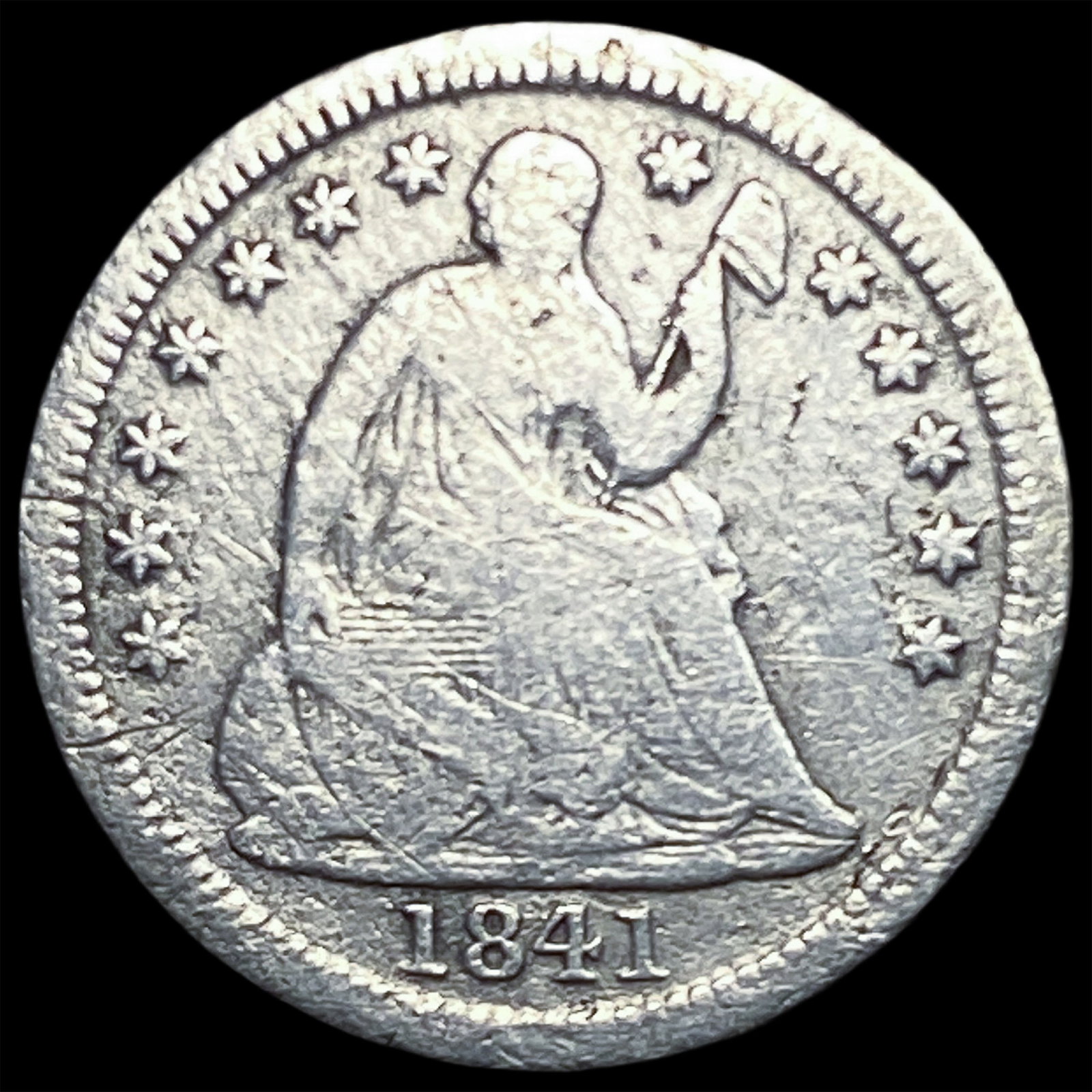 1841-O Silver Half Dime NICELY CIRCULATED: 1841-O Silver Half Dime NICELY CIRCULATED