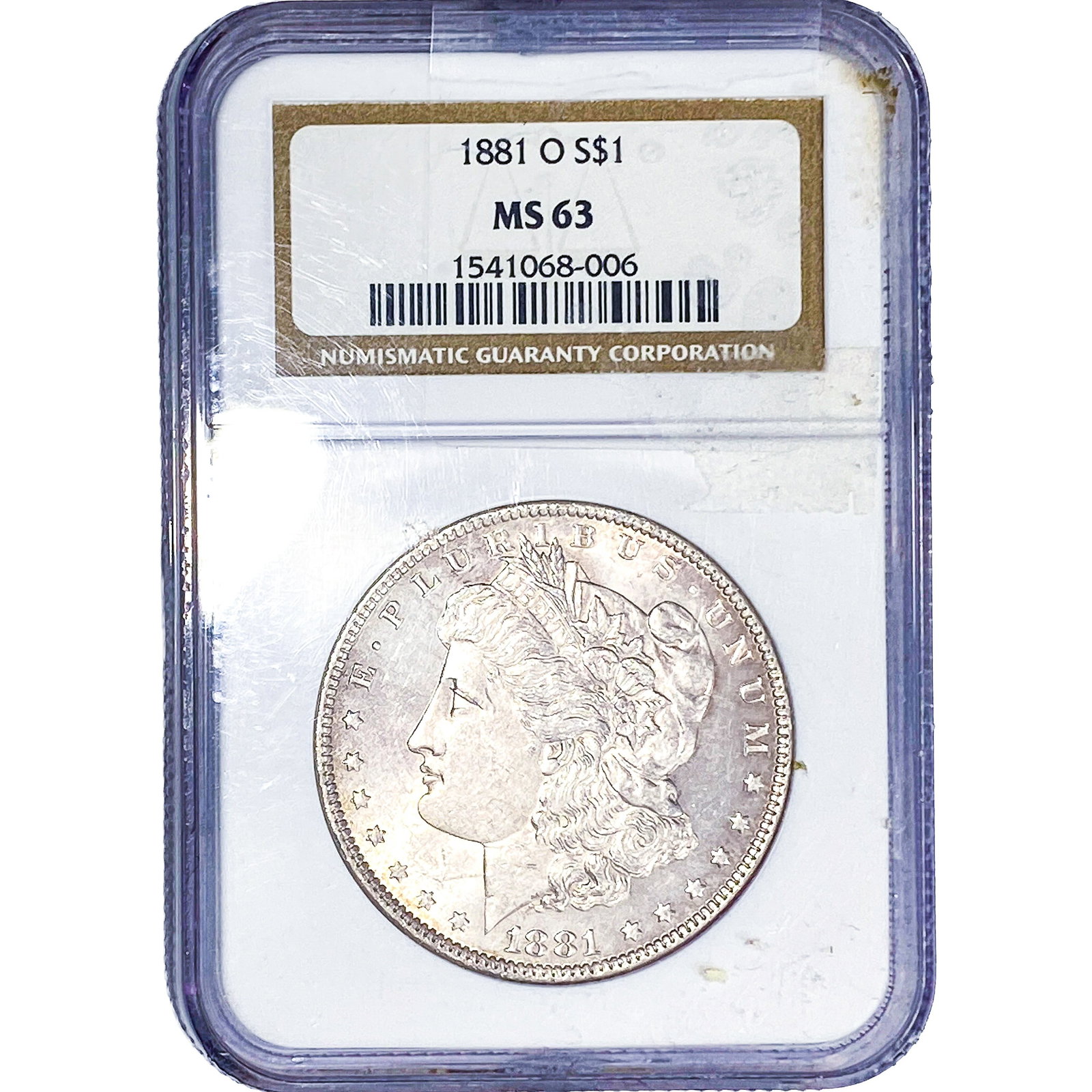 1881-O Morgan Silver Dollar NGC MS63: 1881-O Morgan Silver Dollar NGC MS63